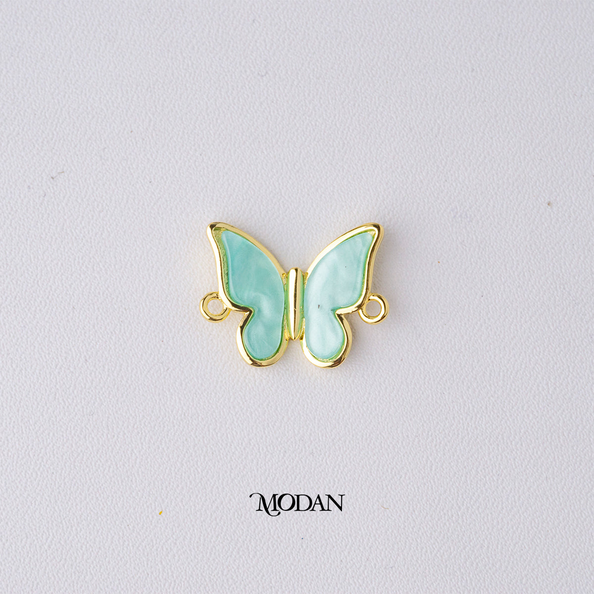 Pastel Color Mother of Pearl Butterfly Mariposa Animal DIY Connector Liontin Konektor Kupu - Kupu Hypoallergenic Gold Plated