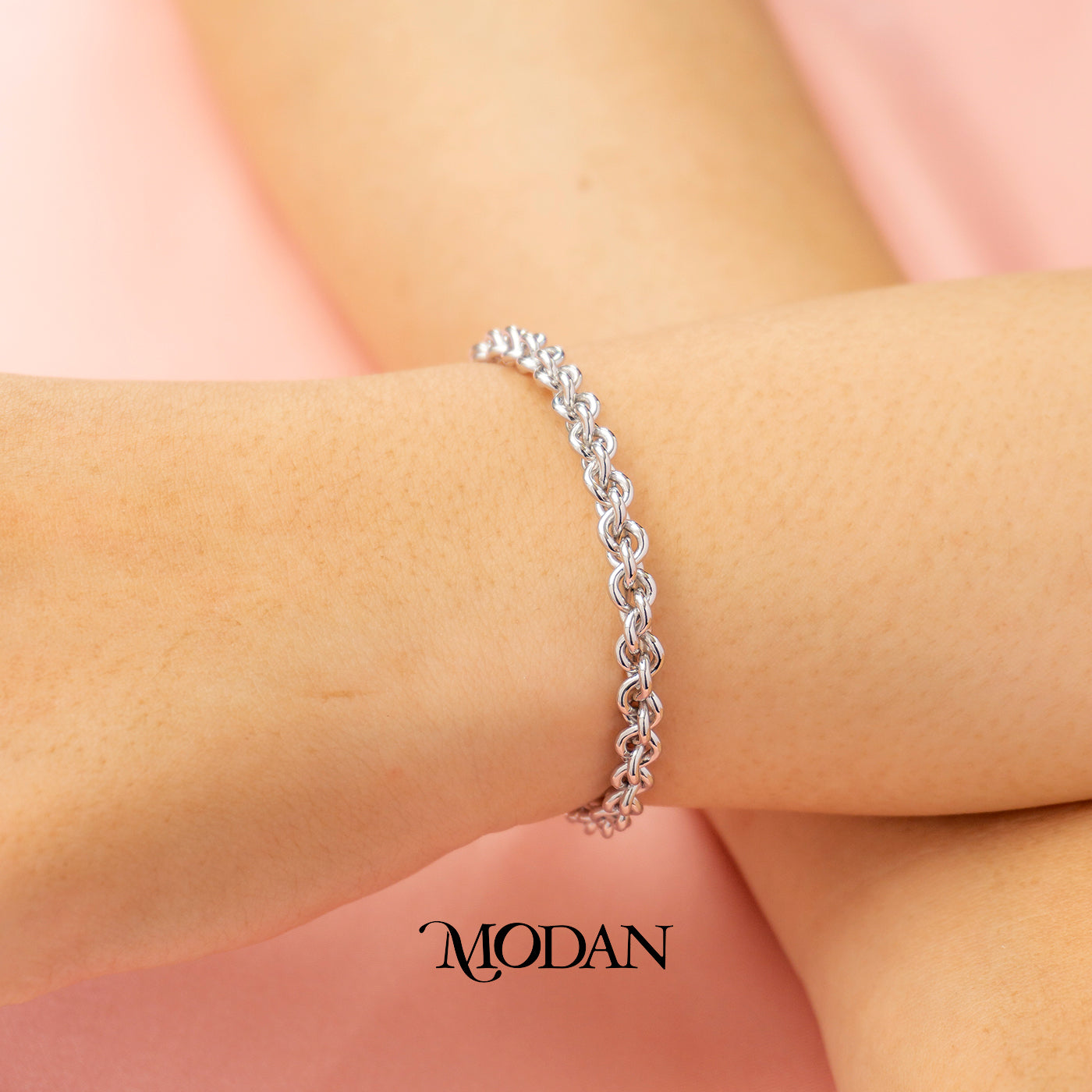(7cm) Simple Nail Chain Cuff Bracelet Gelang Kaku Bentuk Paku Hypoallergenic Gold Filled