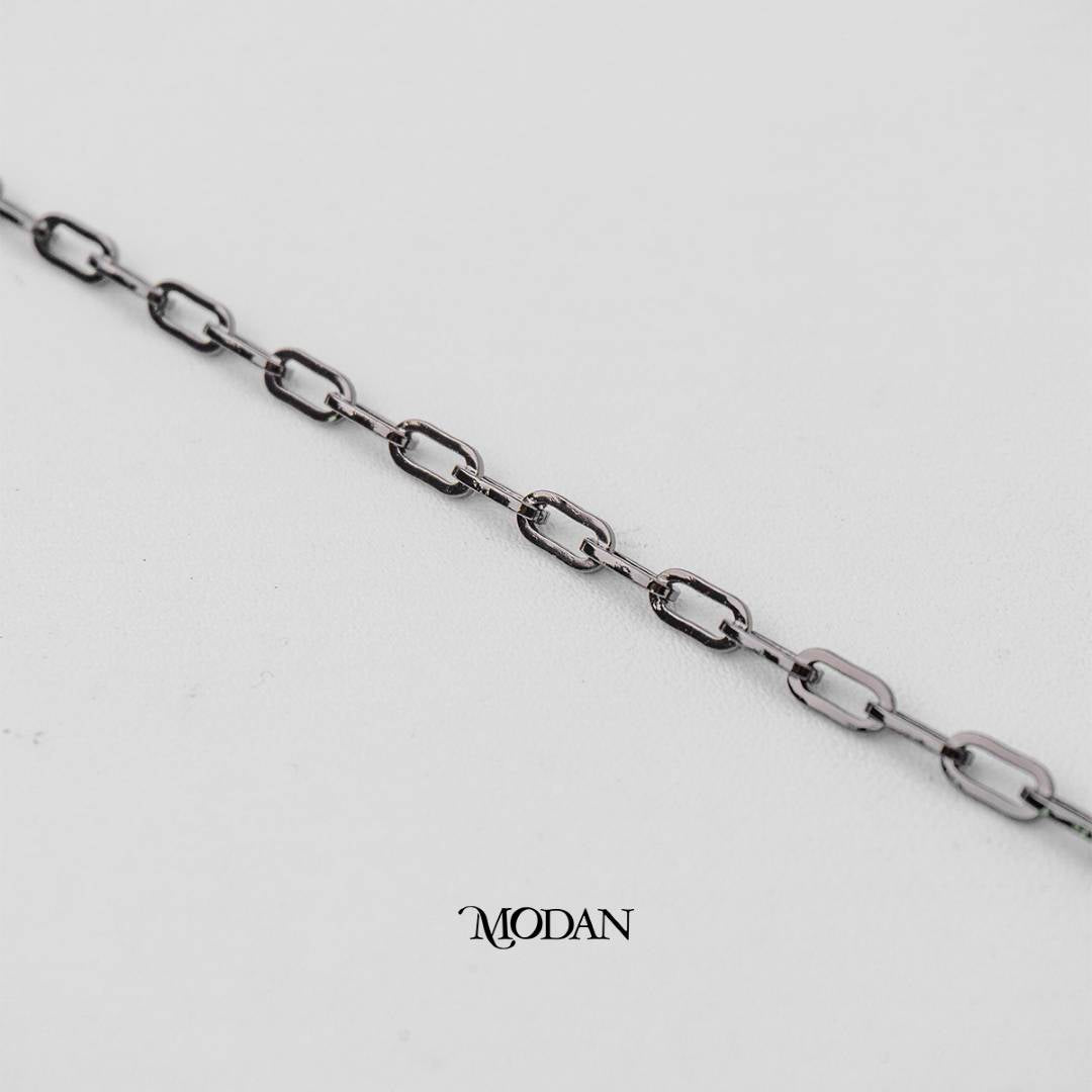 (3mm) Black Rosegold Paper Clip Chain Unfinished DIY Chain Rantai Kalung Gelang Meteran Hypoallergenic Gold Plated