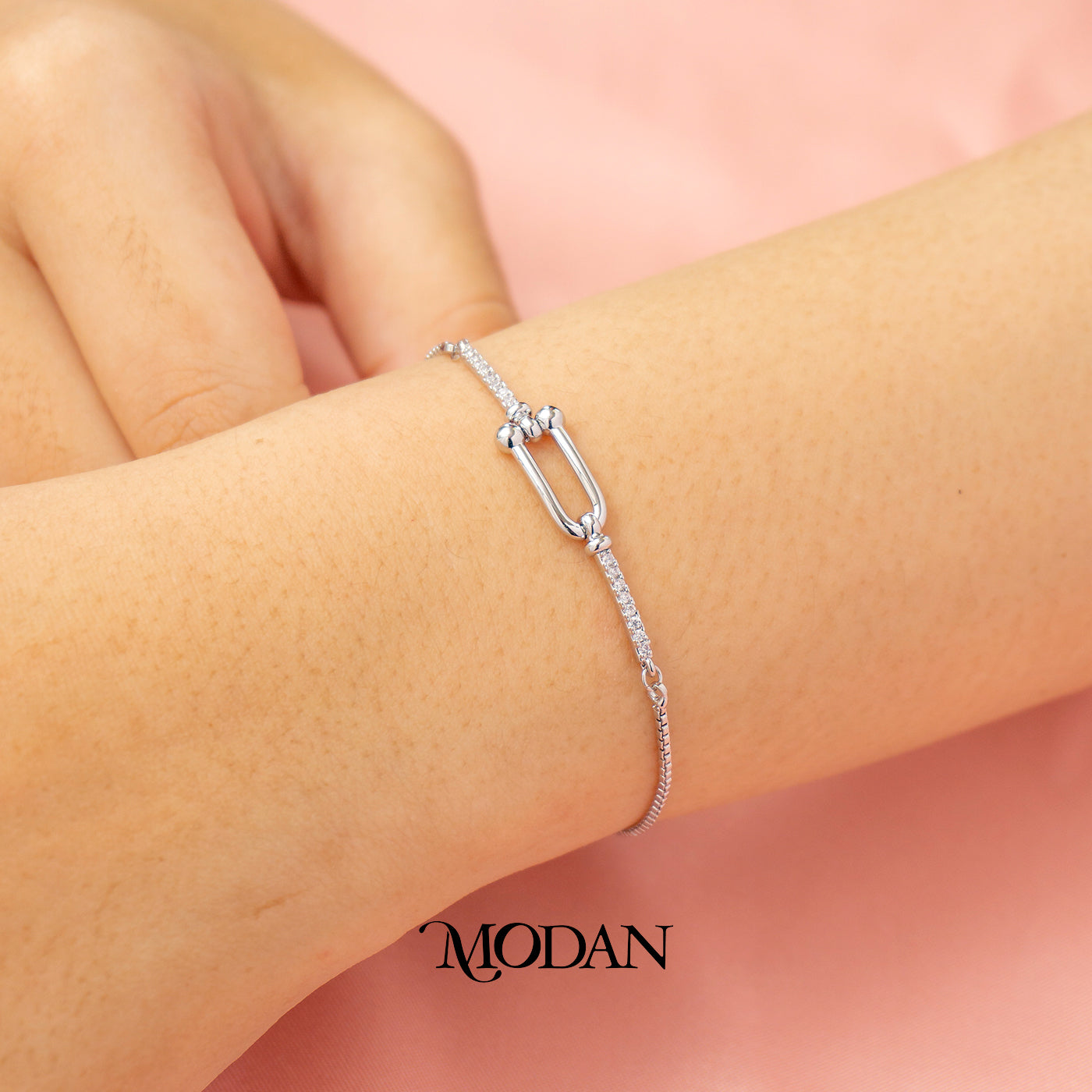Sparkling Linked Chain Adjustable Bracelet Gelang Serut Simple Hypoallergenic Gold Plated