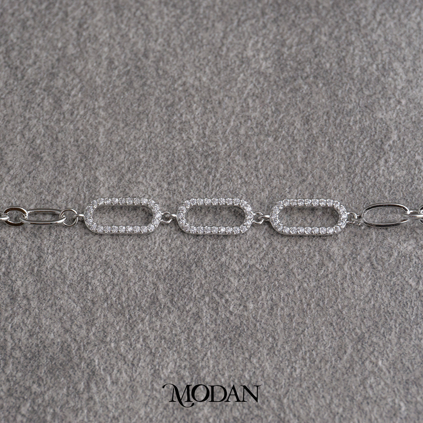 (16cm) Silver Paperclip Link Figaro Chain Bracelet Gelang Rantai Hypoallergenic Gold Filled