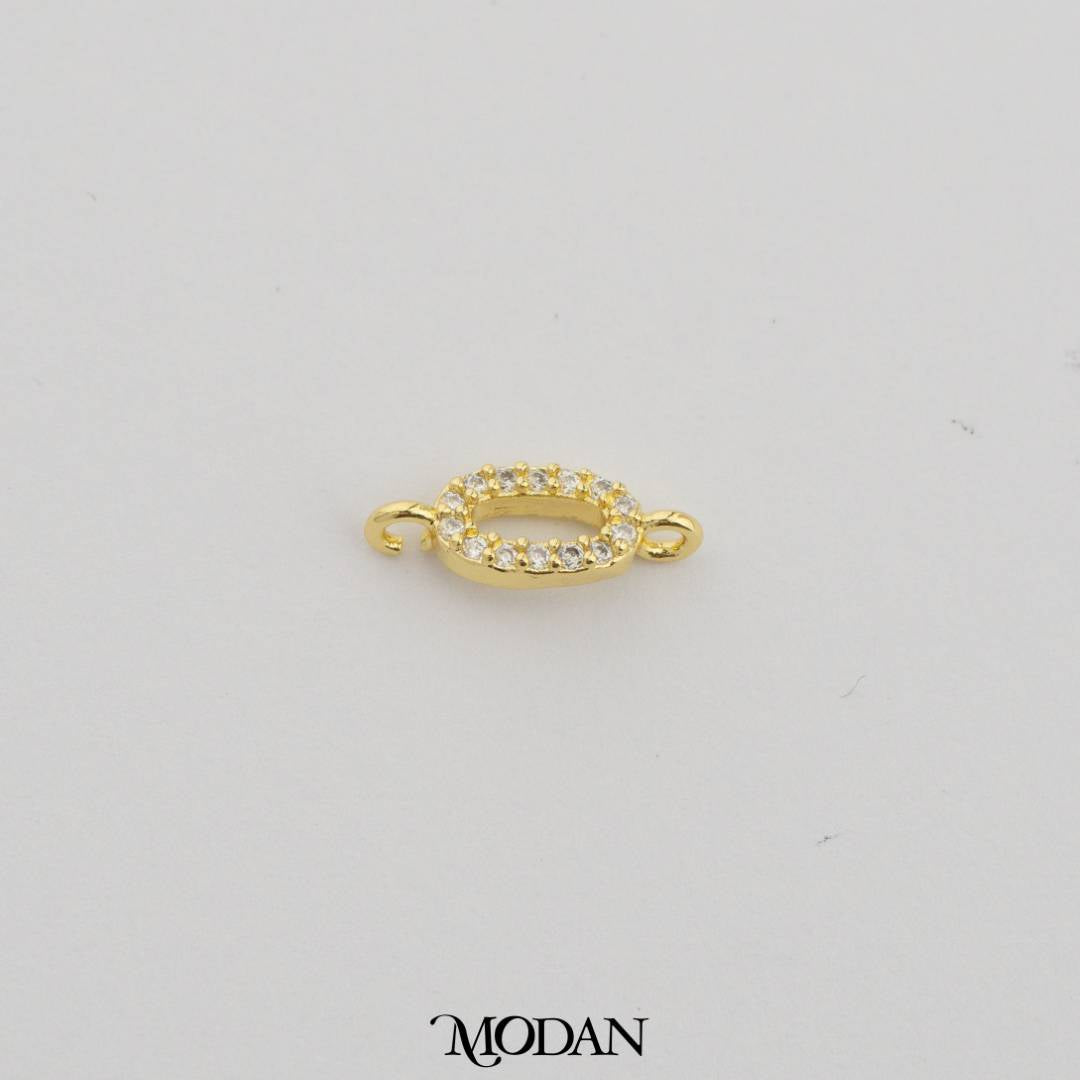 Simple Oval DIY Connector Liontin Oval Hypoallergenic Gold Filled