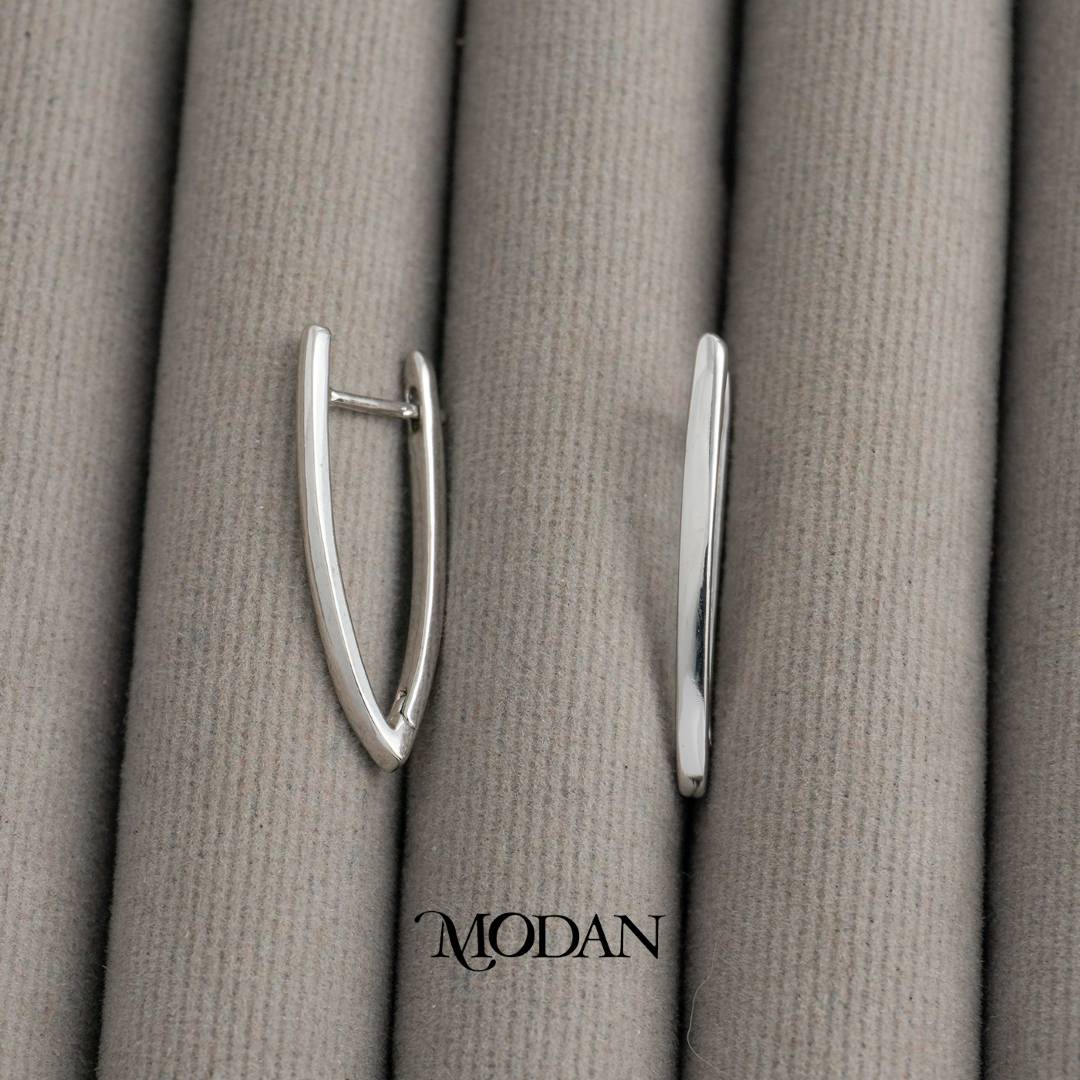 Plain Simple V-Shaped Hoop Earrings Anting Bentuk V Hypoallergenic Gold Plated