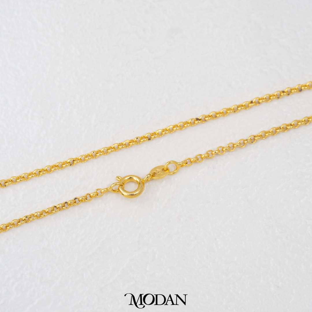 Rolo Chain Daily Wear DIY Chain Rantai Kalung Hypoallergenic Gold Filled