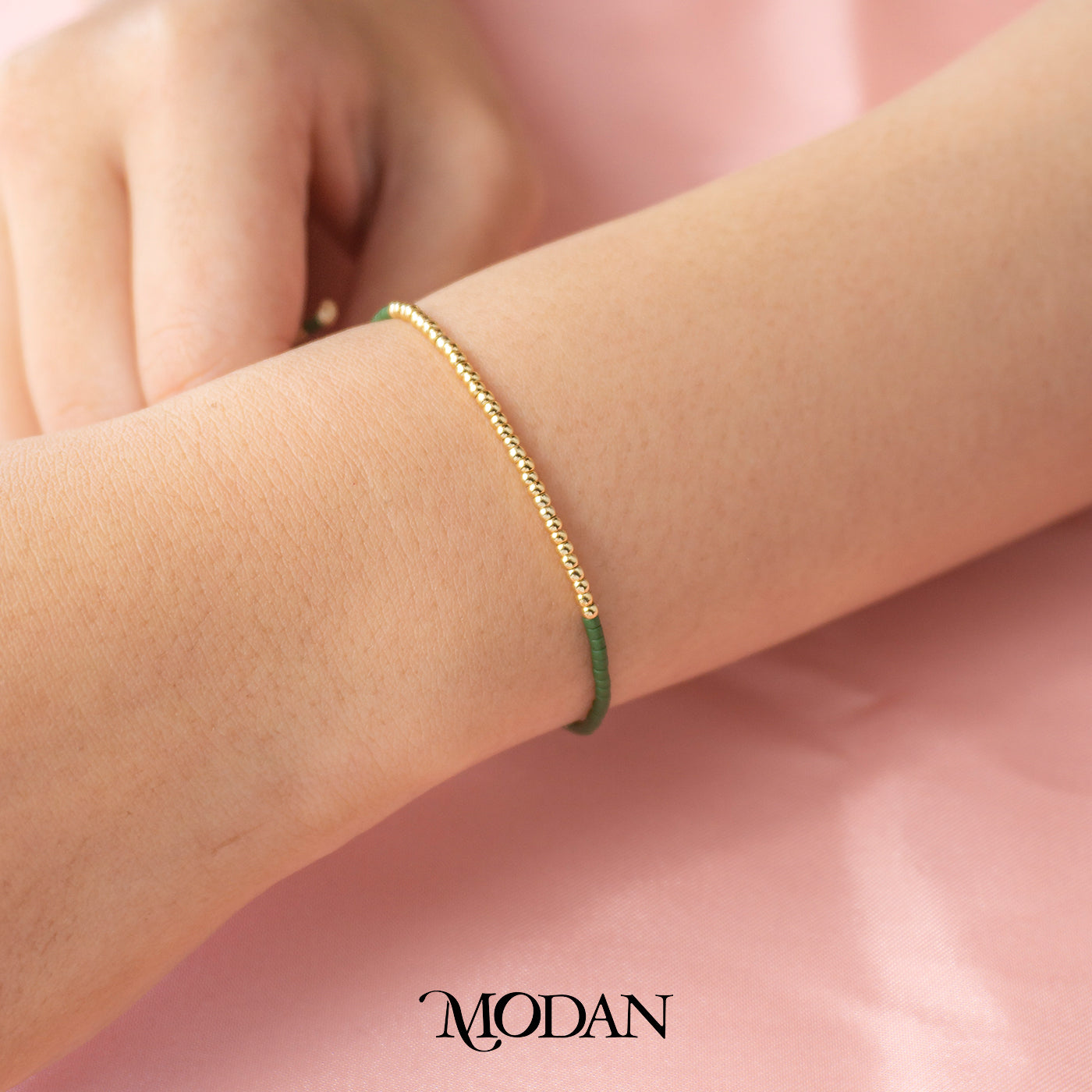 Colorful Summer Beach Style Beads Bracelet Gelang Tali Musim Panas Warna Warni Serut Hypoallergenic Gold Plated
