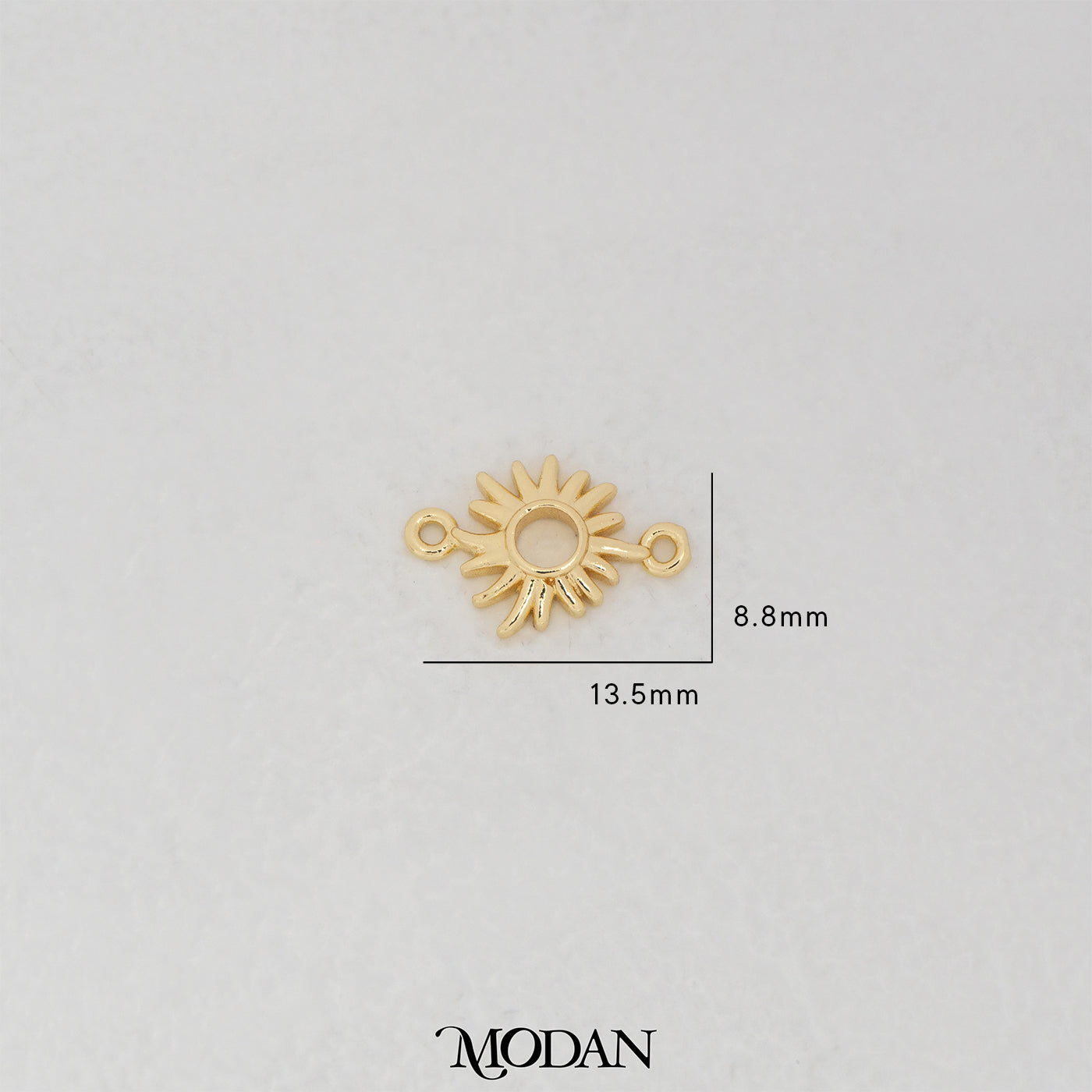 Mini Celestial Sun DIY Connector Liontin Konektor Matahari Kecil Hypoallergenic Gold Filled