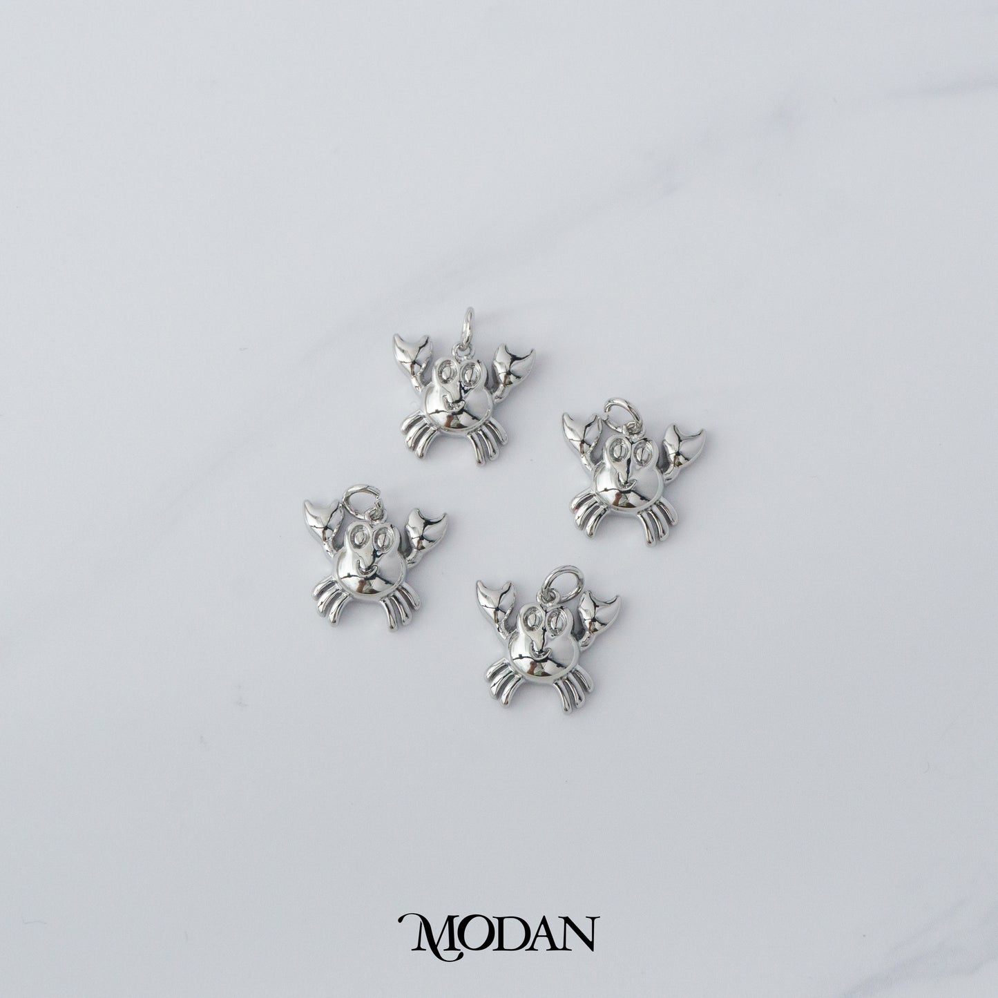 Crab 3D Ocean DIY Charm Liontin Kepiting Hypoallergenic Gold Plated