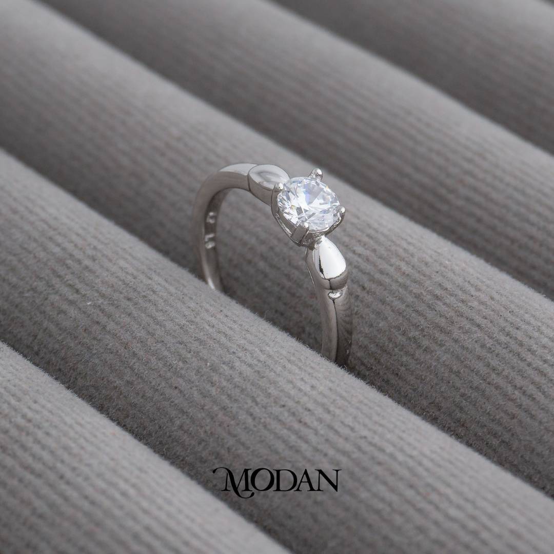 Minimalist Simple Solitaire Ring Cincin Mata Satu Simple Hypoallergenic Gold Plated