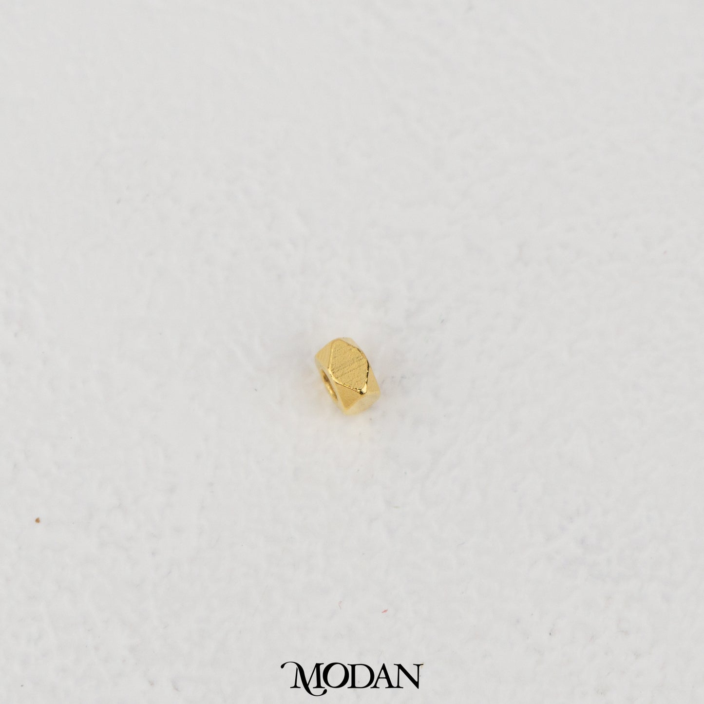 Mini Plain Square DIY Beads Manik Liontin Kalung/Gelang Berbentuk Kotak Bersisi Hypoallergenic Gold Filled