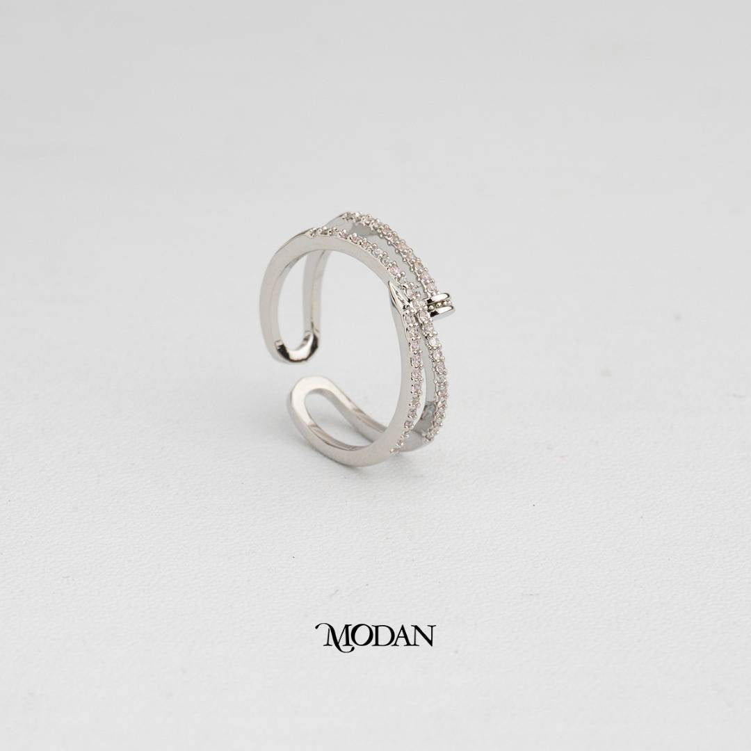 Minimalist Spiral Nail Ring Cincin Lilit Paku Minimalis Hypoallergenic Gold Plated