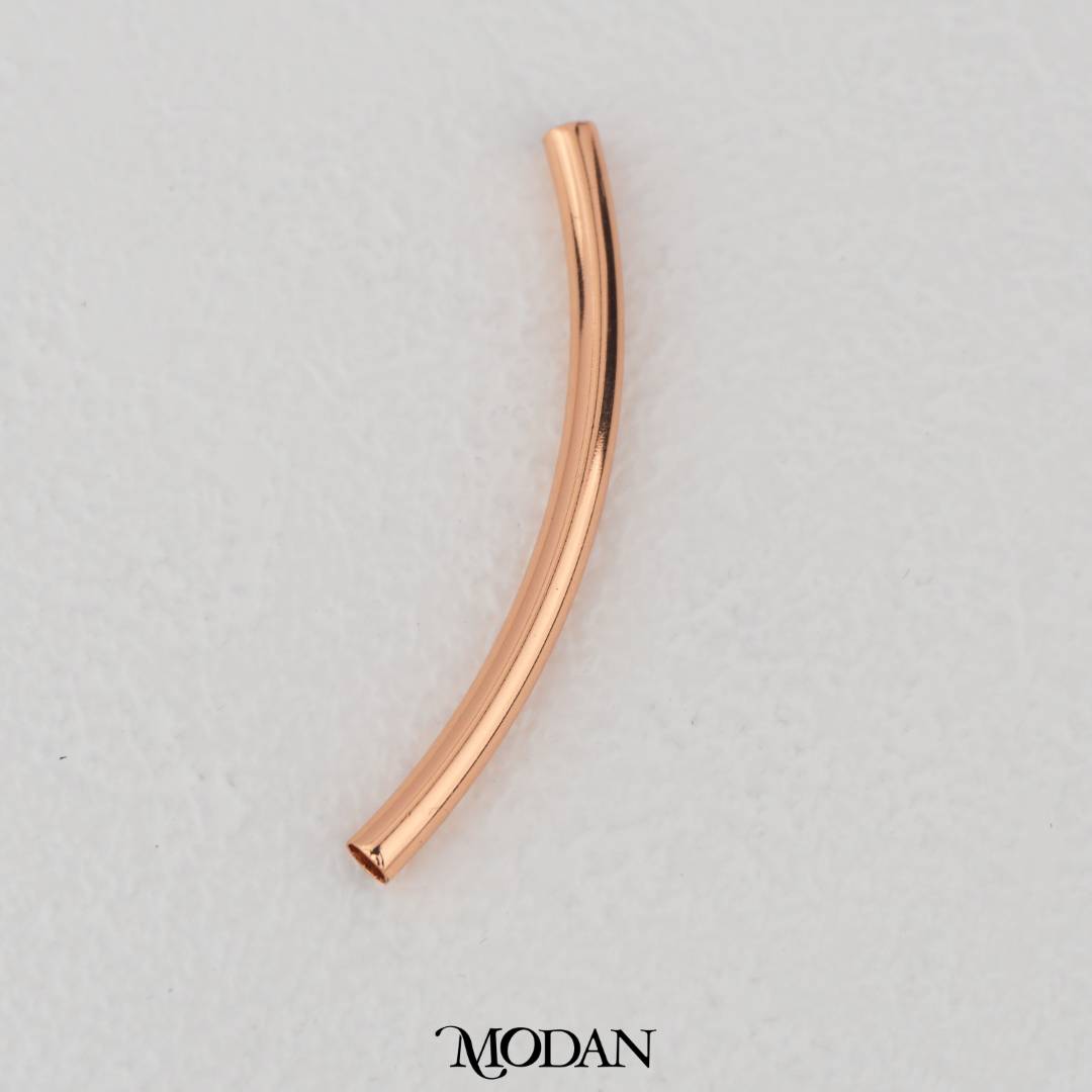 Curved Tube Spacer DIY Pembatas Pipa Tabung Gelang/Kalung Hypoallergenic Gold Filled