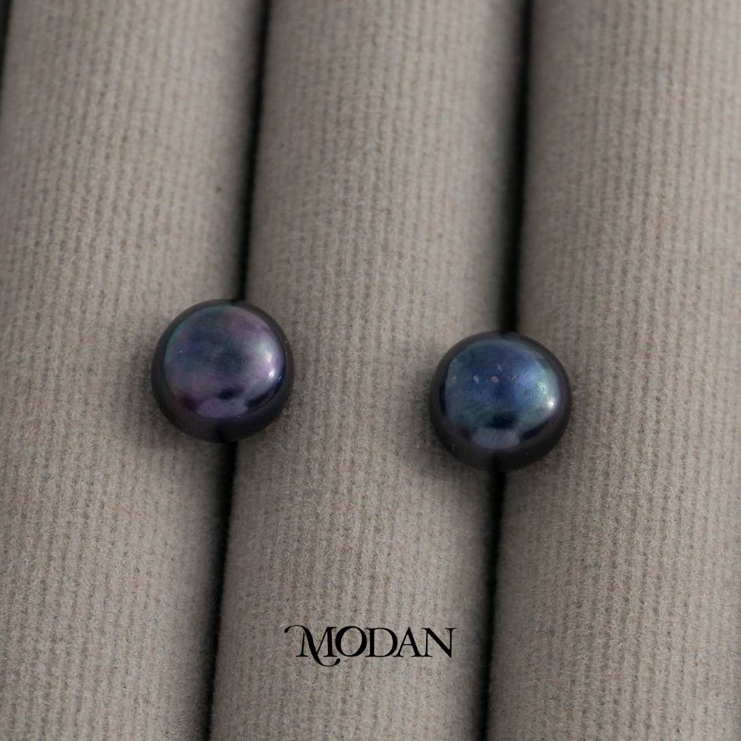 (9mm)Simple Classic Bridal Shell Pearl Stud Earrings Anting Tusuk Mutiara Hypoallergenic Gold Plated