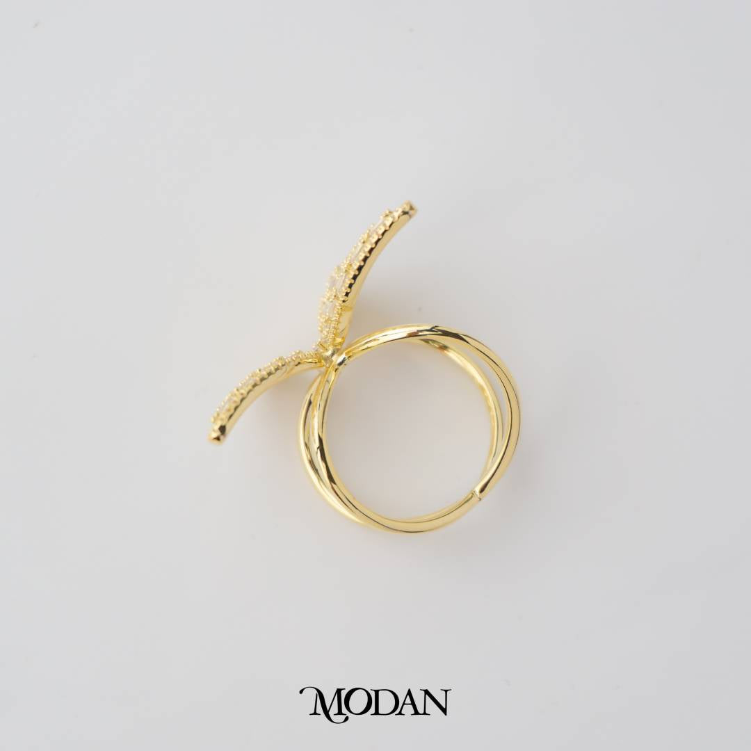 Premium Butterfly Hijab Ring Cincin Hijab Kupu-kupu Hypoallergenic Gold Plated