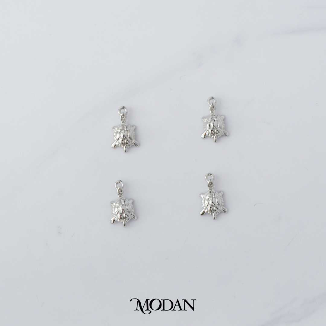 Mini Plain Turtle Ocean DIY Charm Liontin Kura -Kura Laut Hypoallergenic Gold Filled
