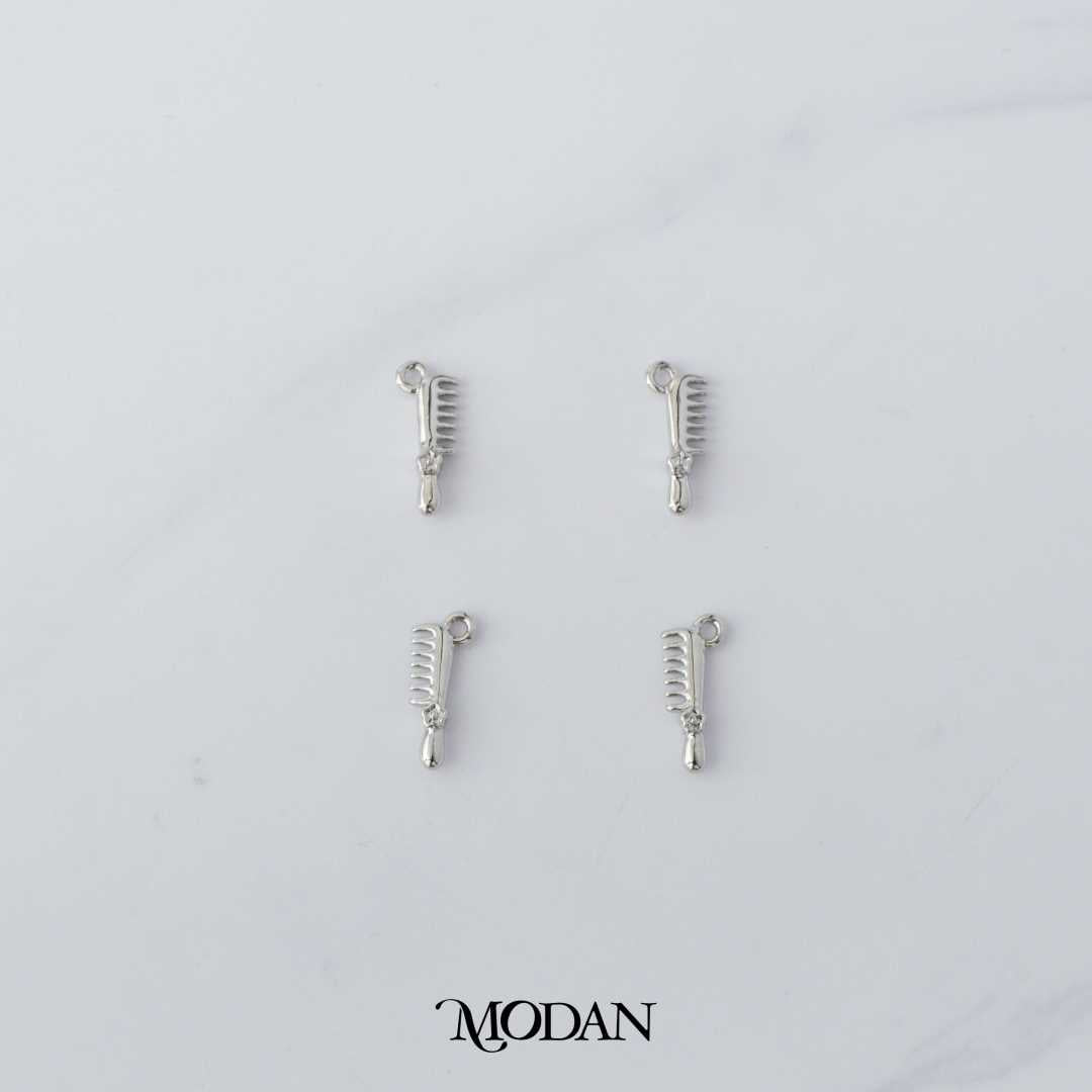 Mini Plain Hair Comb DIY Charm Liontin Sisir Rambut Hypoallergenic Gold Filled