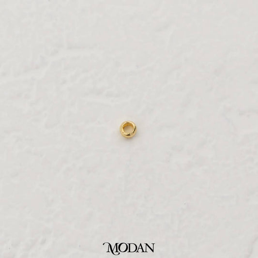 (1 gram) 2mm Mini Round Spacer Beads DIY Manik Kalung/Gelang Gold Filled