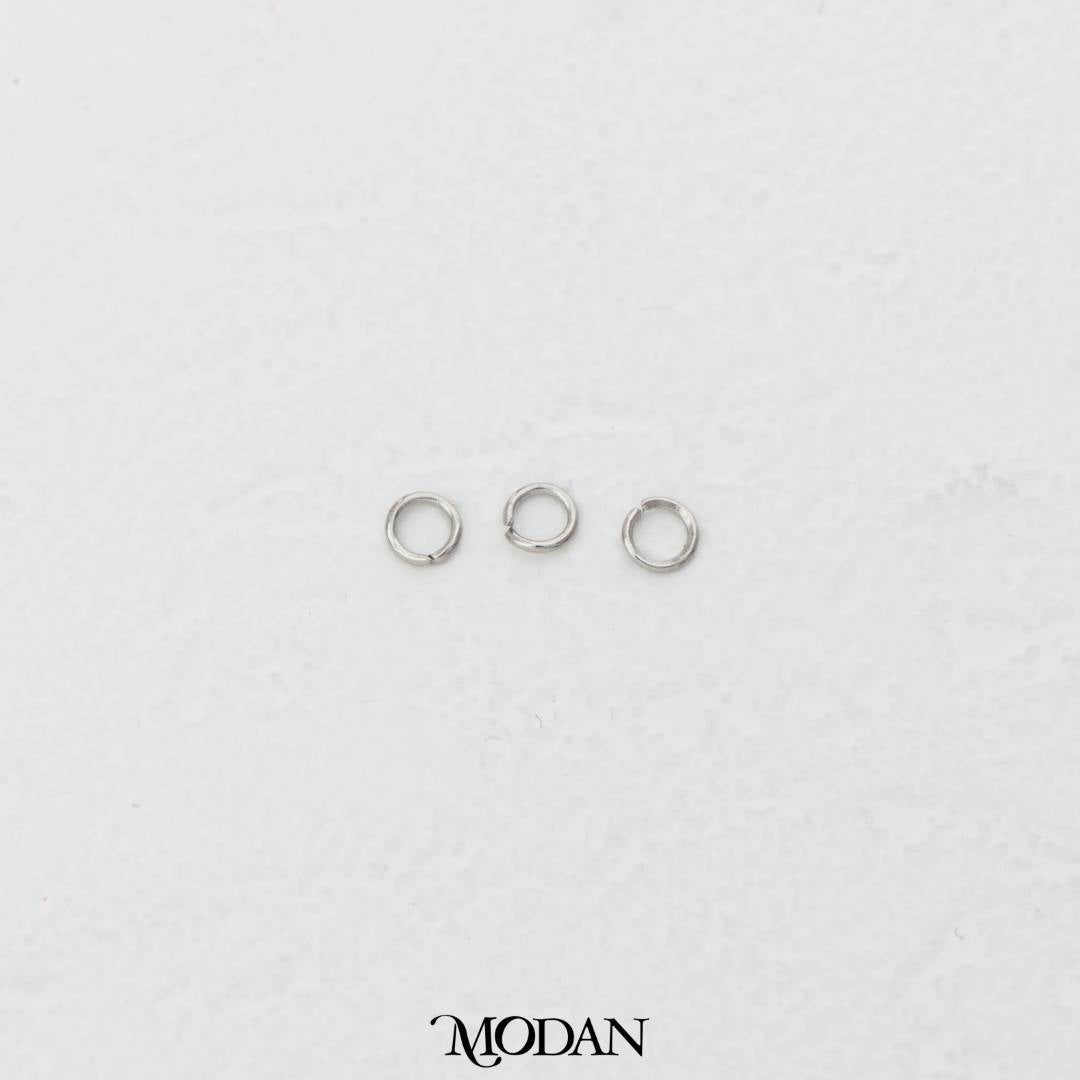 (10pcs) 4mm Jump Ring O DIY Pengait Aksesoris Kalung/Gelang Bentuk Bulat Hypoallergenic Stainless Steel