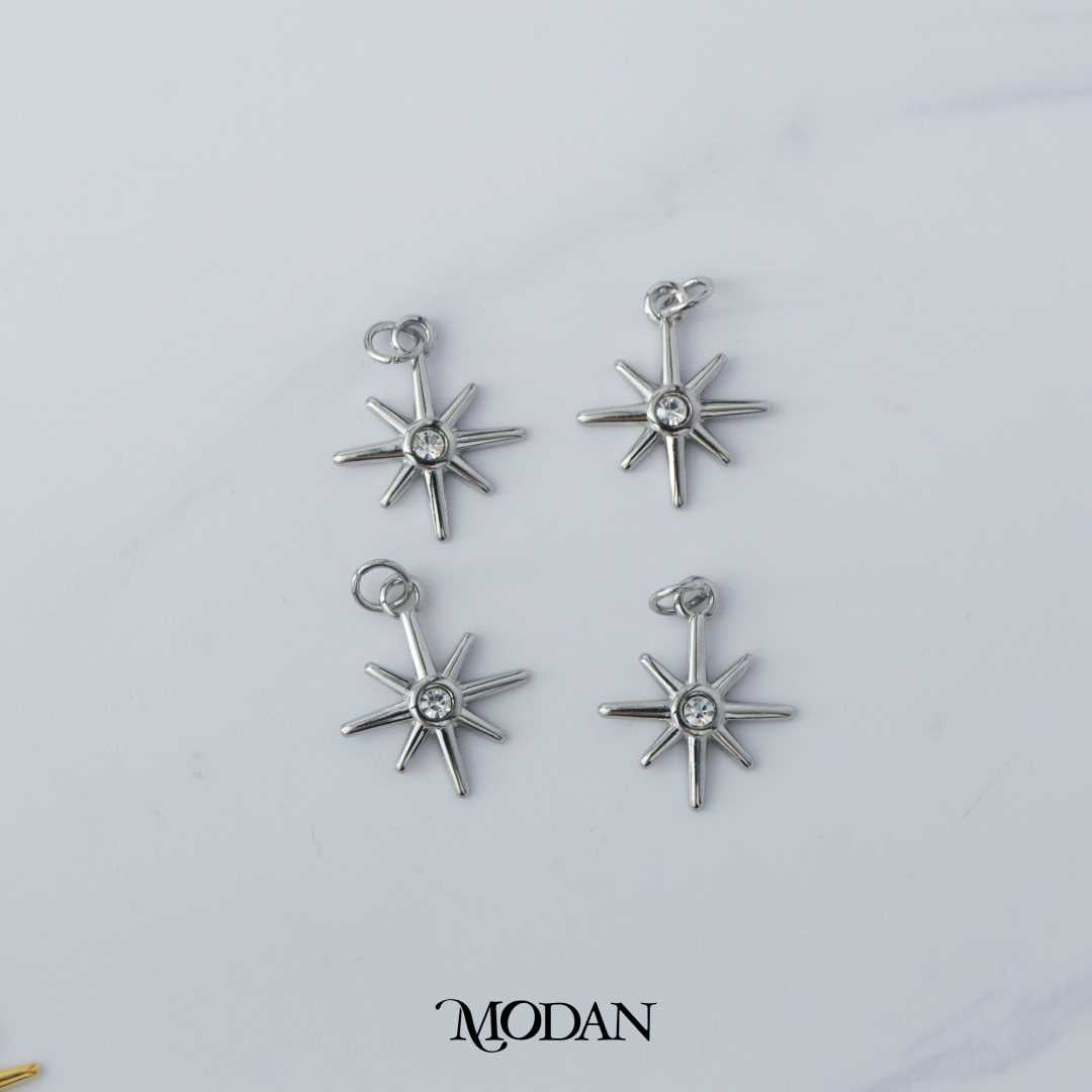 Mini North Star Charm DIY Charm Liontin Bintang Kecil Hypoallergenic Gold Plated