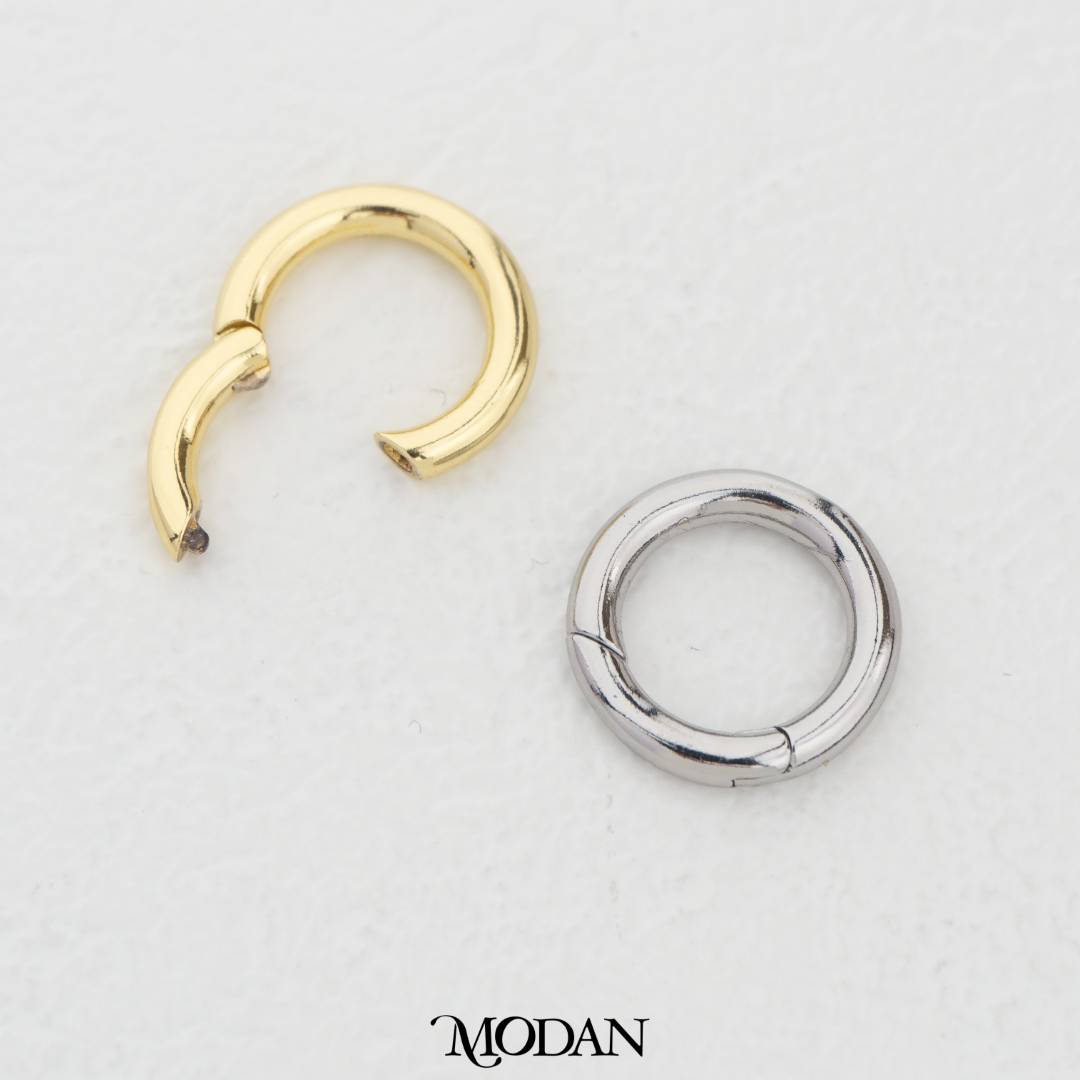 16mm Round Pull Up Clasp in Gold and Silver DIY Pengait Kalung/Gelang Hypoallergenic Gold Filled