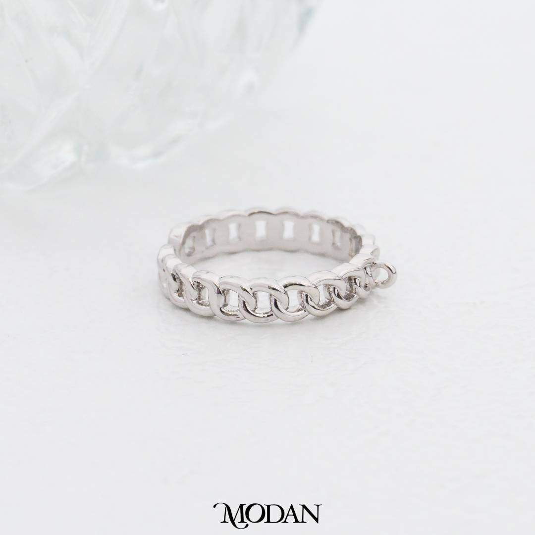 Adjustable Chain Ring DIY Charm Ring Cincin Rantai Hypoallergenic Gold Plated
