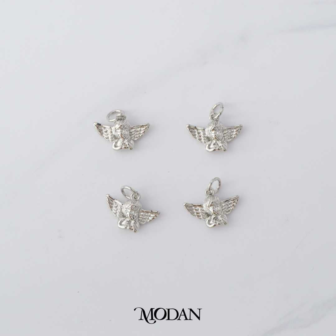 Baby Angel DIY Charm Liontin Malaikat Polos Hypoallergenic Gold Plated