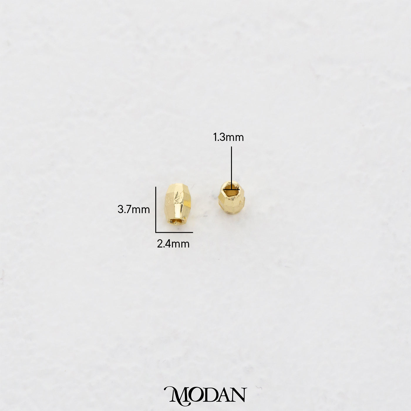 (10pcs) 4mm Plain Tube Spacer Beads DIY Pembatas Manik Gelang/Kalung Hypoallergenic Gold Filled