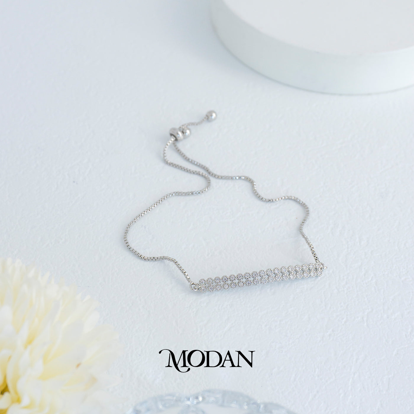 Sparkling Double Line Classic Adjustable Bracelet Gelang Serut Hypoallergenic Gold Plated