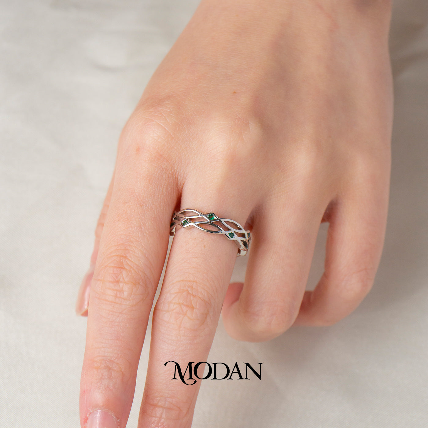 Vintage Twisted Wave Adjustable Ring Cincin Gelombang Jalinan Klasik Hypoallergenic Gold Plated