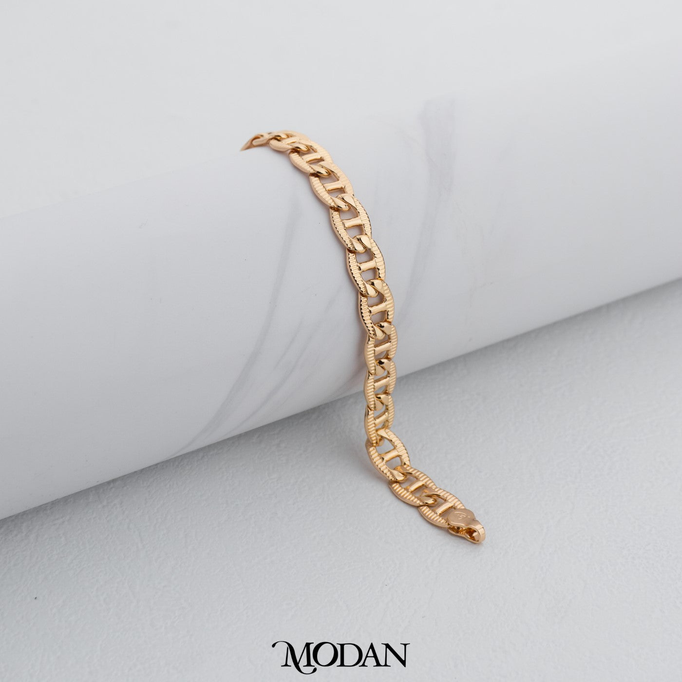 (19cm) Rosegold Various Style Statement Anchor Chain Bracelet Gelang Hypoallergenic Gold Plated