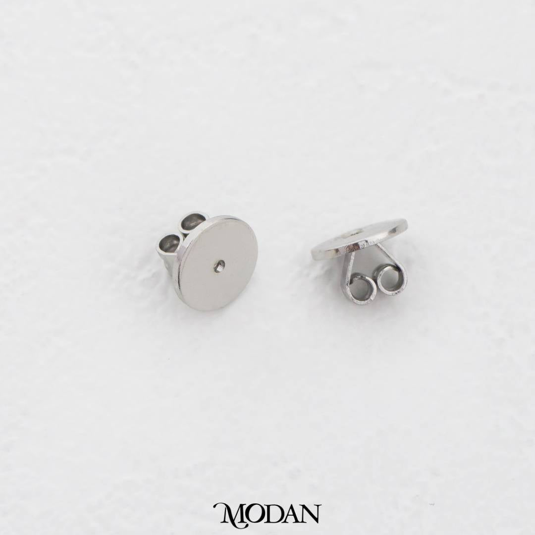 (1 Pasang) Silver Earring Back Stopper DIY Earring Closure Penahan Penutup Anting Hypoallergenic Gold Filled
