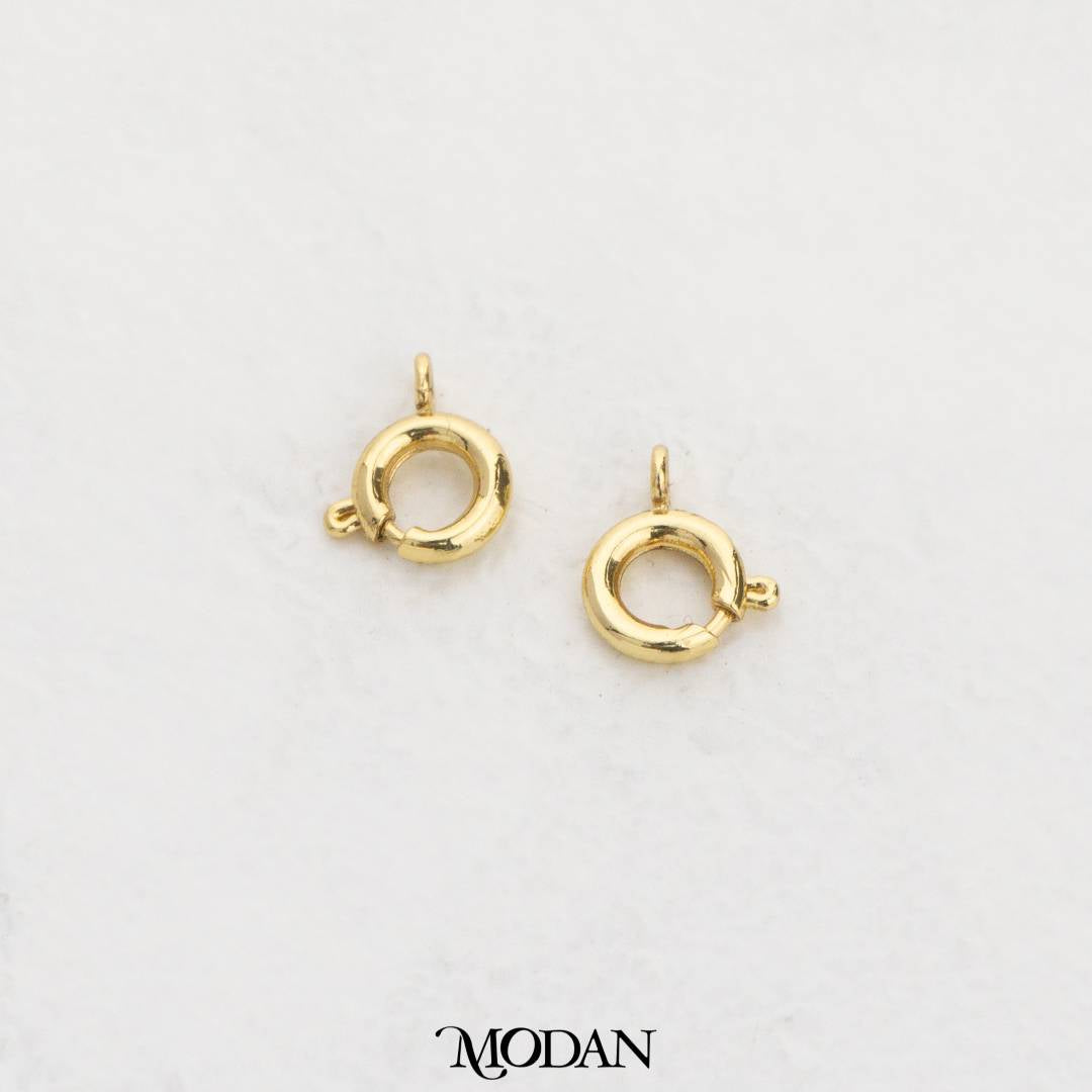 (5pcs) 9mm Mini Round Clasp DIY Closure Pengait Kalung Bulat Kecil Hypoallergenic Gold Filled