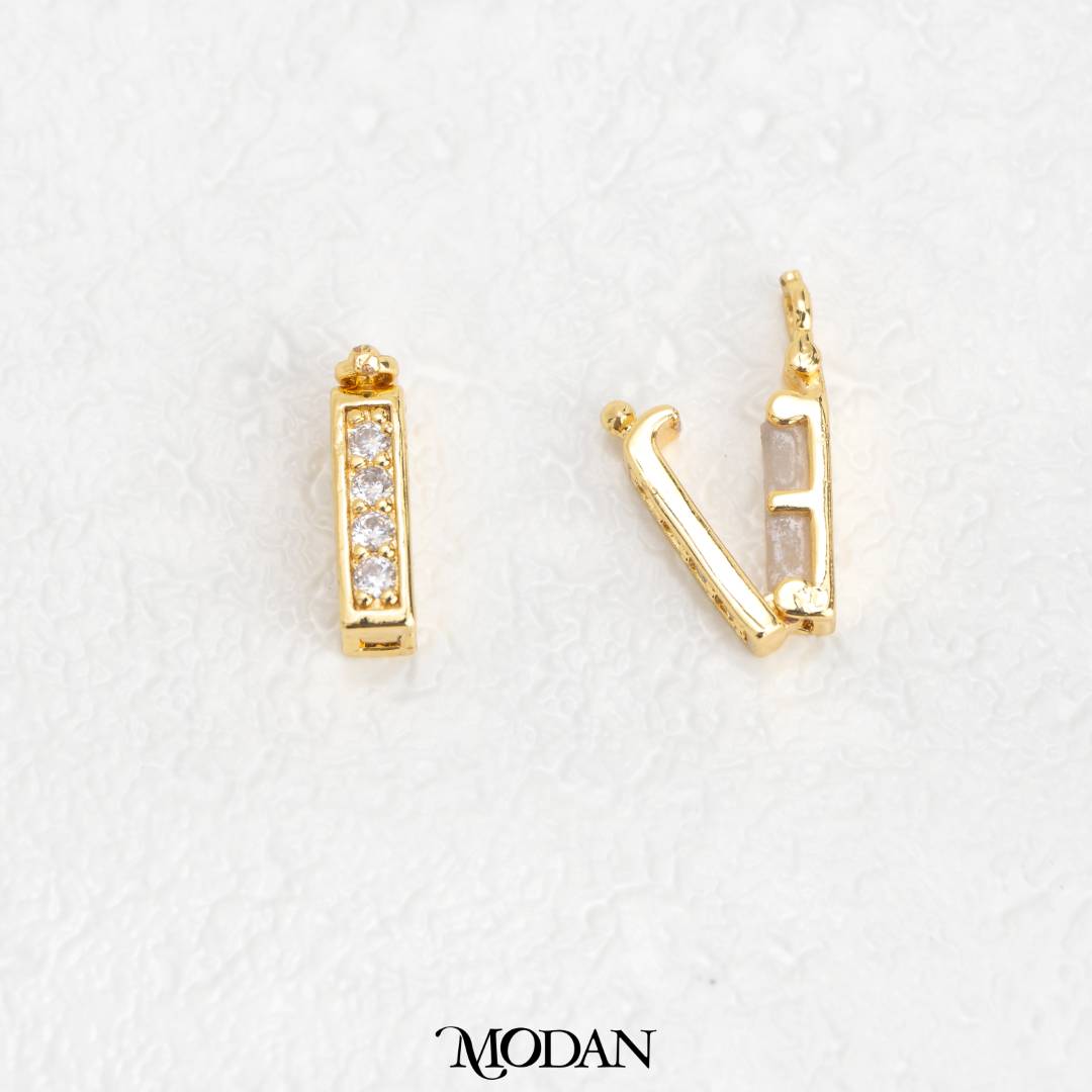 Minimalist Micro Paved Necklace Shortener DIY Manik Liontin Pemendek Kalung Rantai Simple Hypoallergenic Gold Filled