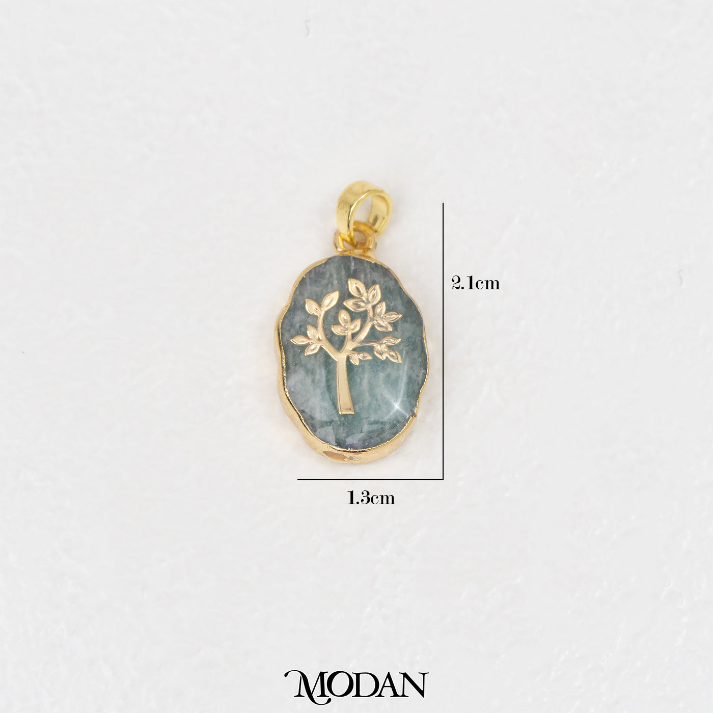 Natural Gemstones Amazonite Pendant DIY Pendant Liontin Batuan Alam Amazonite Hypoallergenic Gold Filled