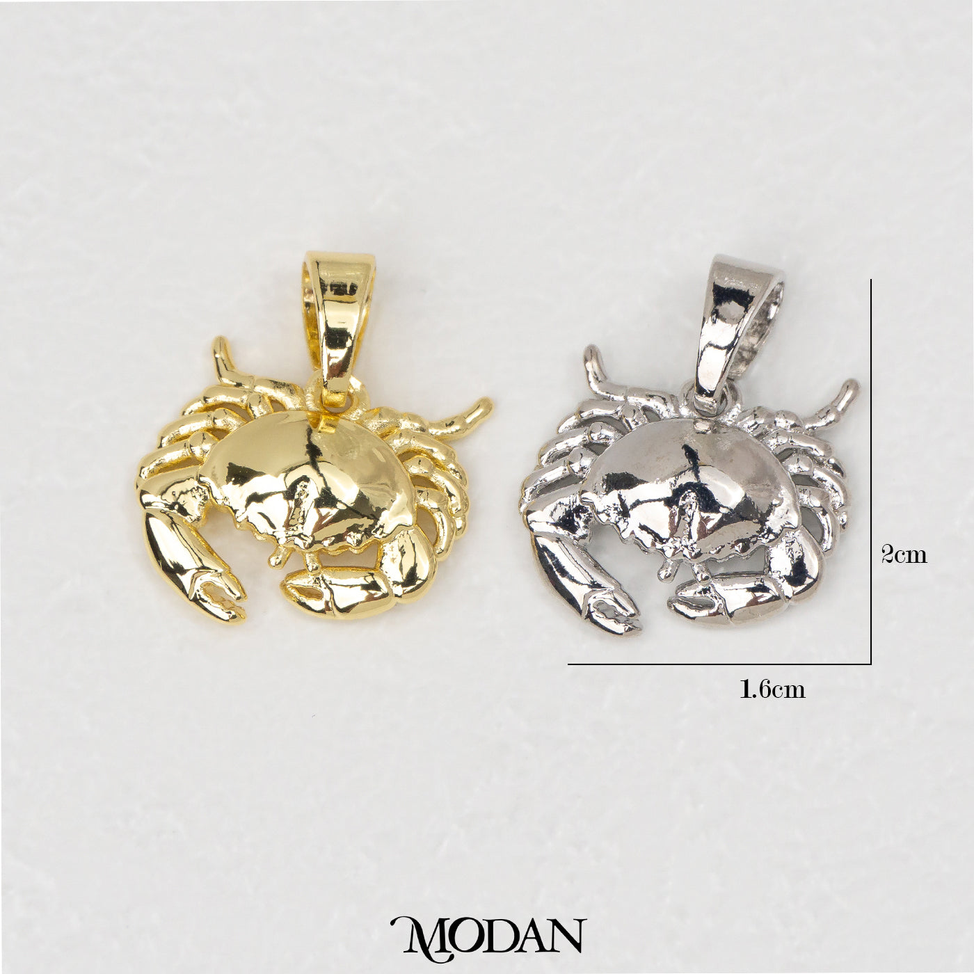 Ocean Crab Pendant DIY Pendant Liontin Kepiting Hypoallergenic Gold Filled