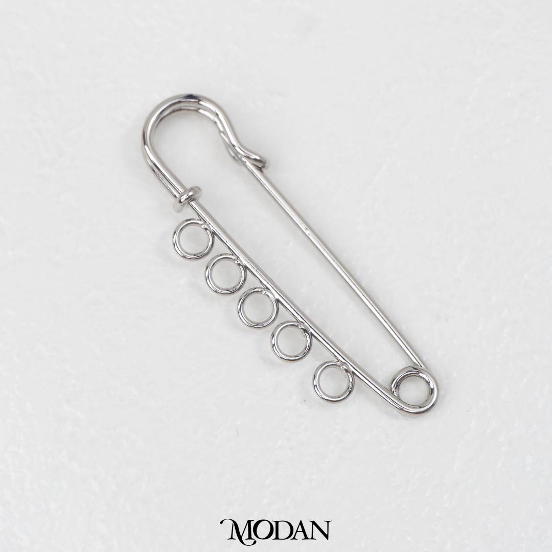 5 Round Safety Pin / Brooch For Bag Charm Findings DIY Pengait Peniti Gantungan Tas/Baju Hypoallergenic Gold Filled