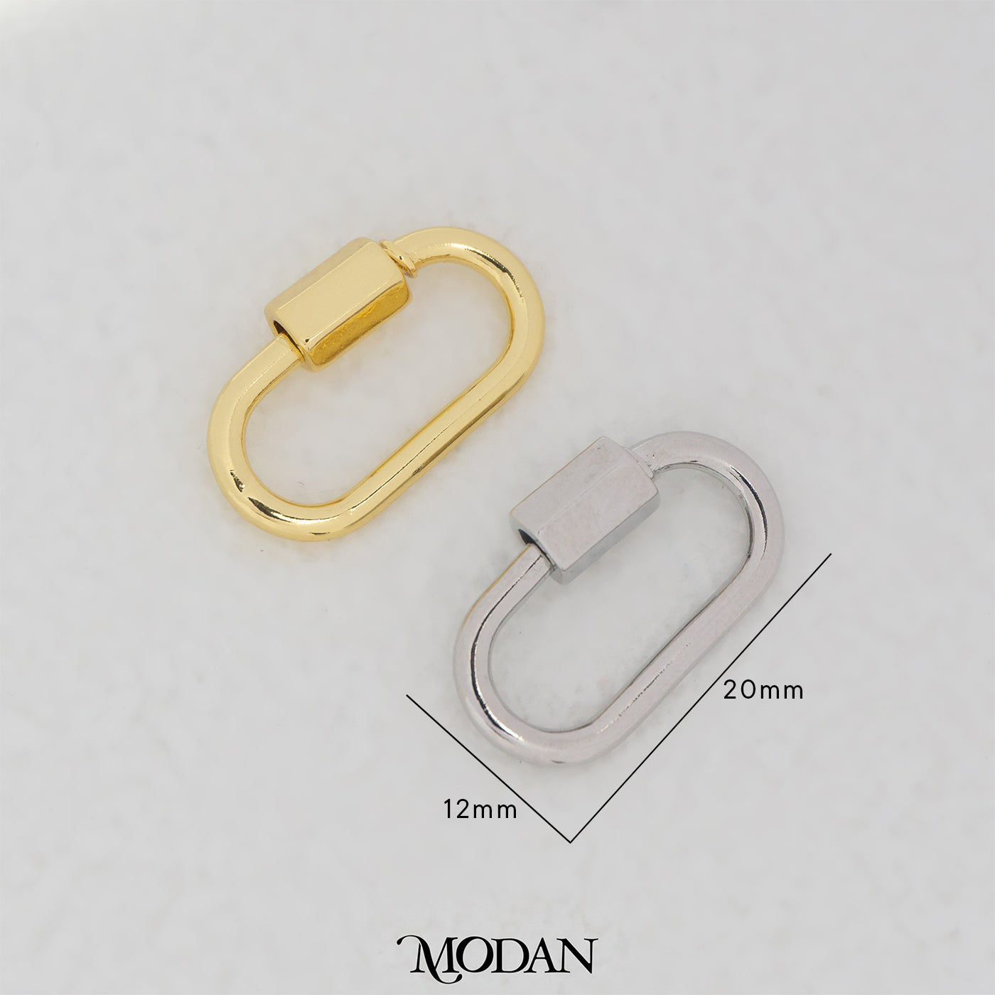 20mm Rectangular Carabiner DIY Pengait Kalung/Gelang Karabiner Hypoallergenic Gold Filled