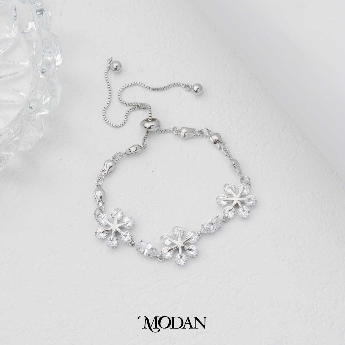 Dazzling Blooming Rose Flower Adjustable Bracelet Gelang Serut Bunga Mawar Hypoallergenic Gold Plated