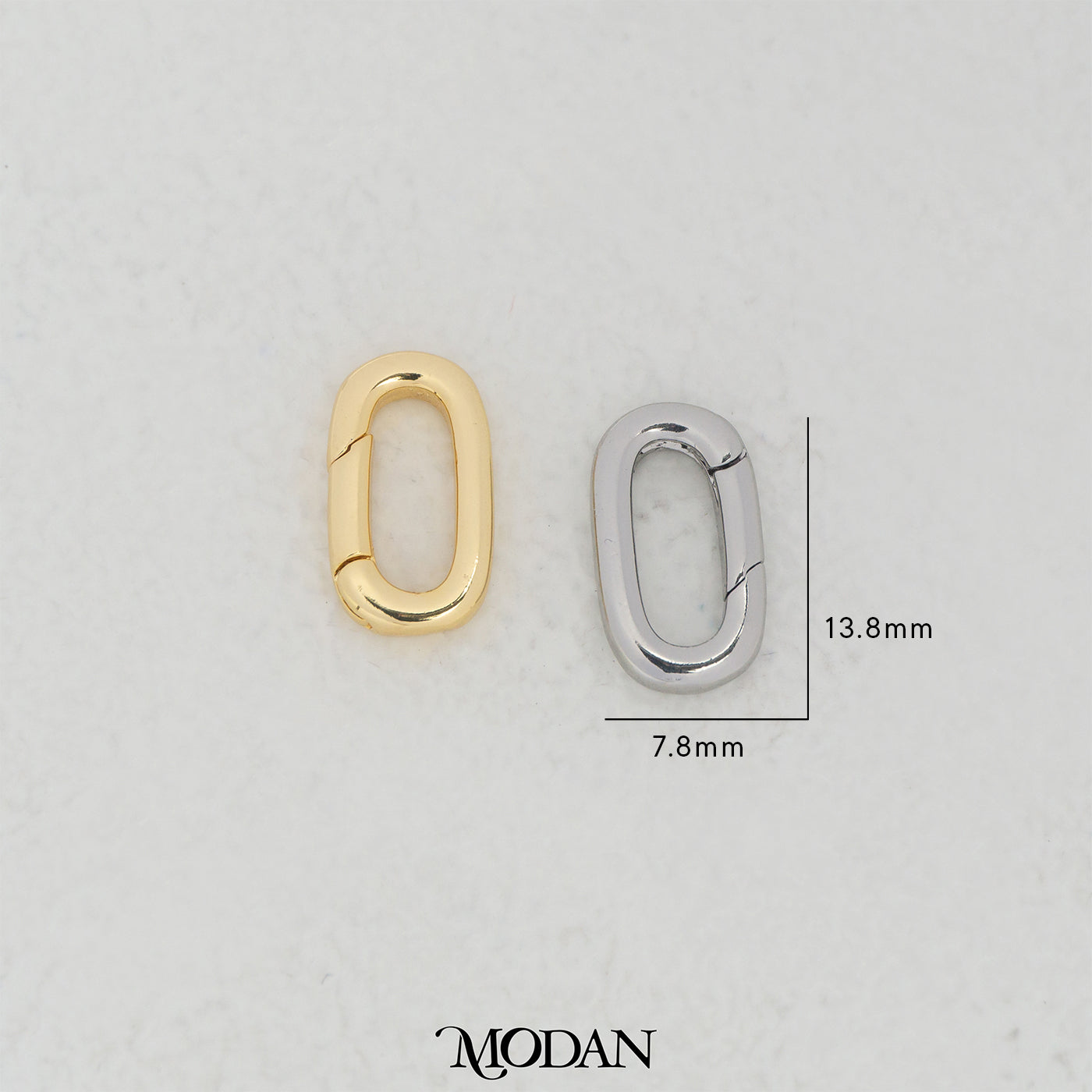 (13.8mm) Oval Push Clasp DIY Necklace Closure Pengait Oval Hypoallergenic Gold Filled