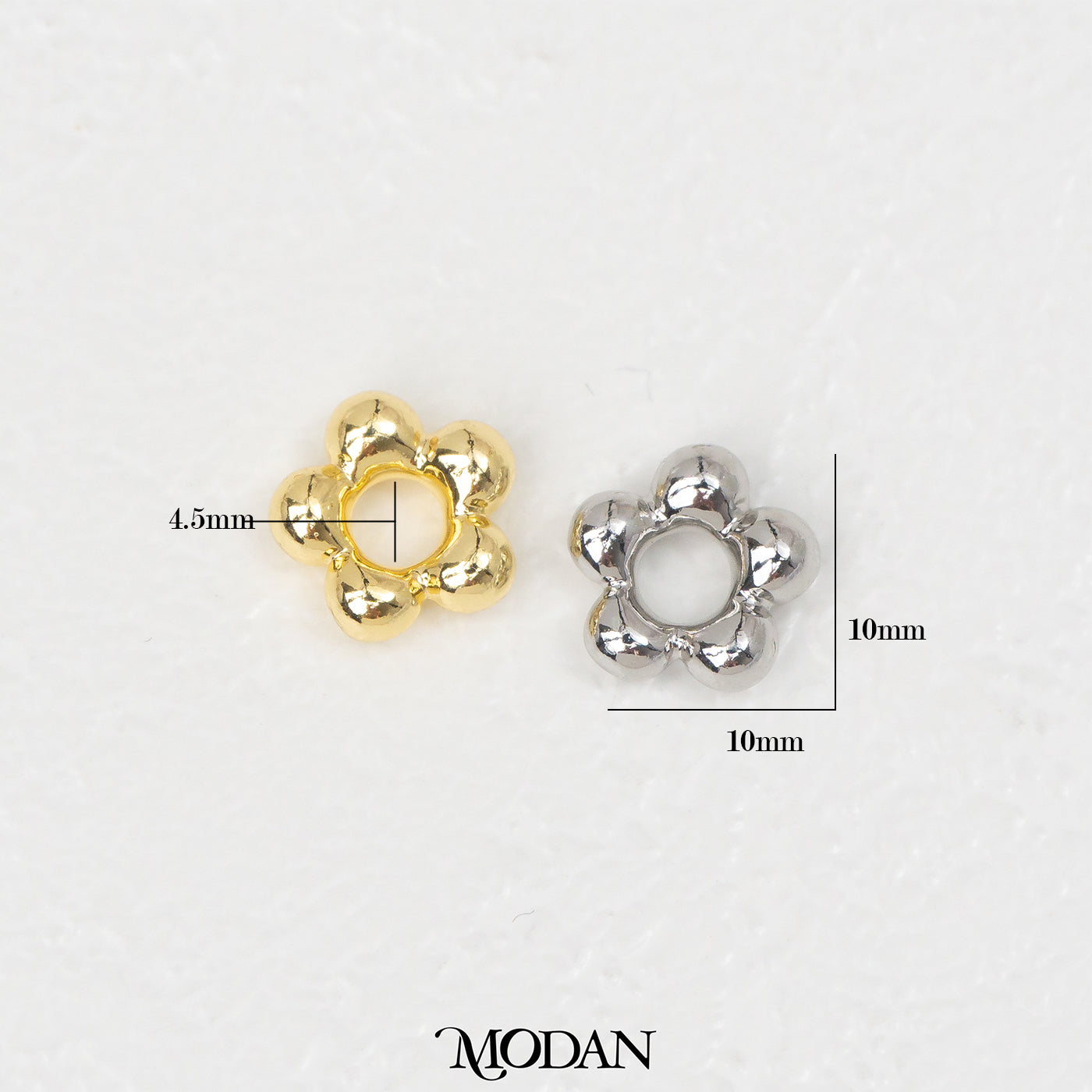 Flower Daisy Spacer DIY Beads Manik Liontin Bunga Daisy Hypoallergenic Gold Filled