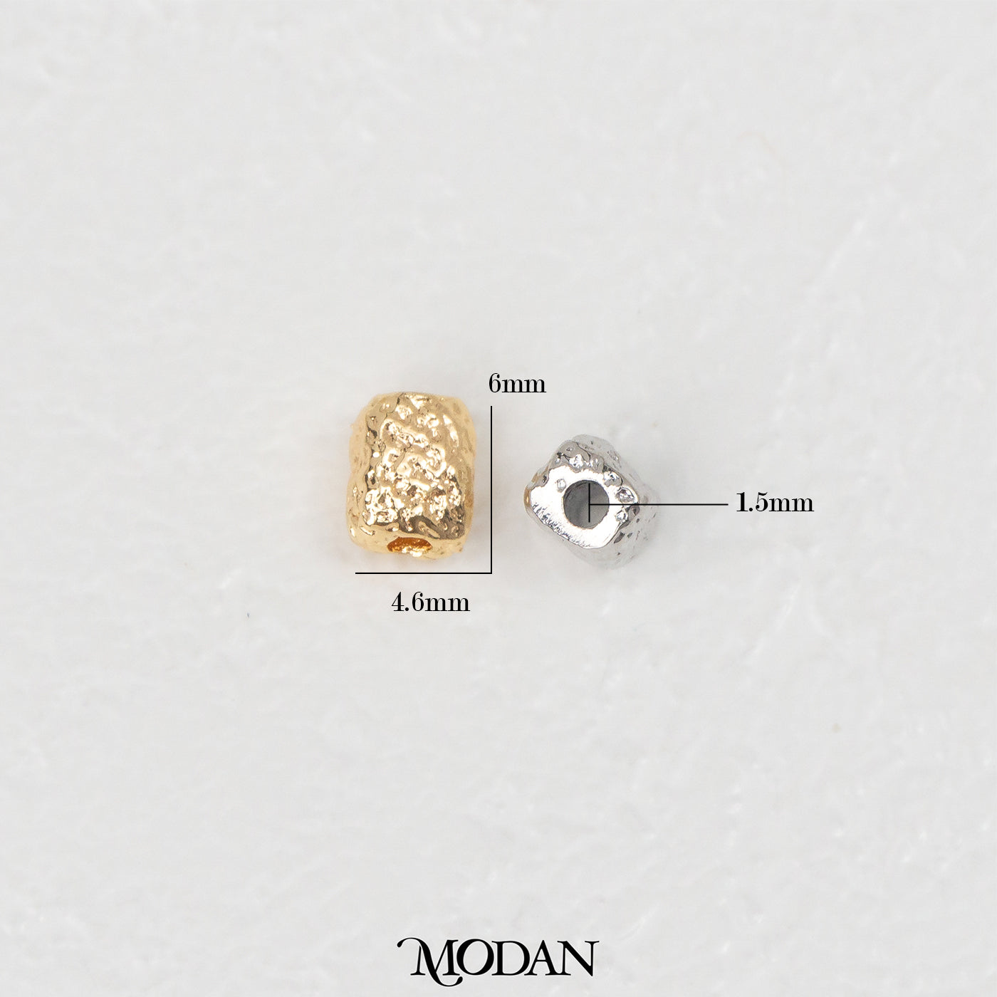 Irregular Rectangle Abstrak DIY Beads Liontin Manik Abstrak Hypoallergenic Gold Filled