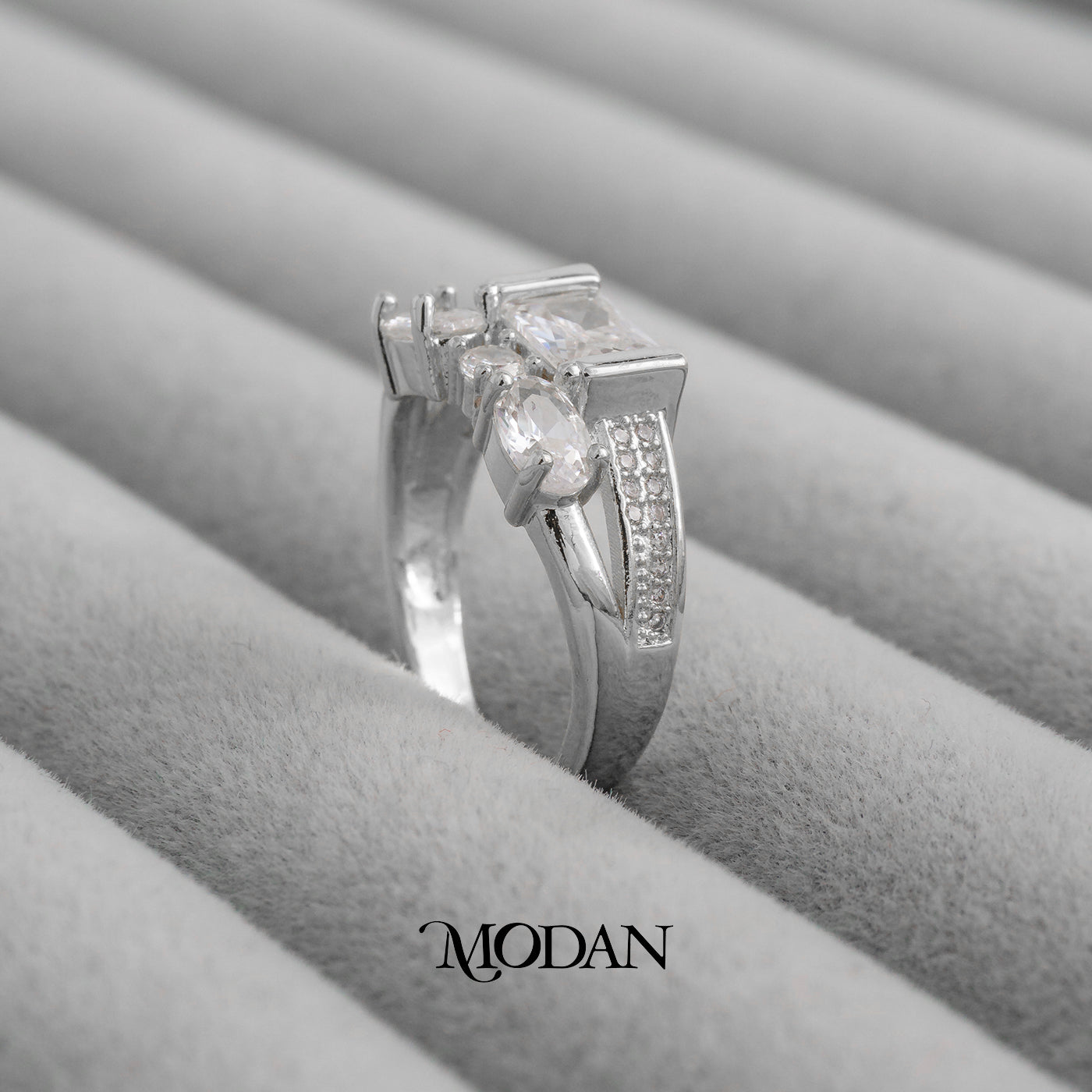 Geometric Style Ring Cincin 2 Layer Hypoallergenic Gold Plated