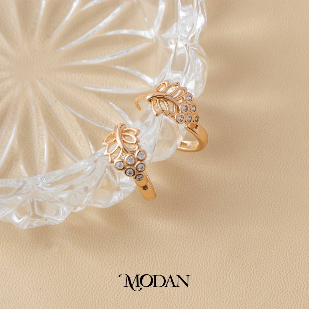 (15mm) Sparkling Grape Fruit Hoop Earrings Anting Buah Anggur Hypoallergenic Gold Plated
