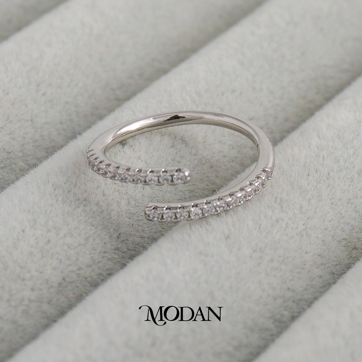 Elegant Double Layer Bypass Ring Cincin Spiral Dua Baris Lapis Hypoallergenic Gold Plated