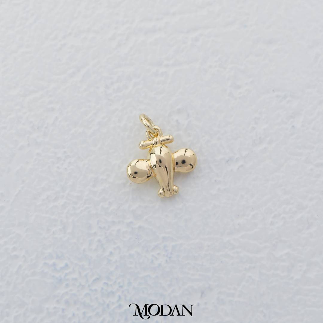 Mini Plain Plane Charm DIY Charm Liontin Pesawat Kecil Polos Hypoallergenic Gold Filled