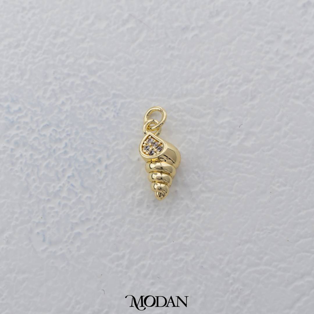 Mini Shell Charm DIY Charm Liontin Kerang Kecil Hypoallergenic Gold Filled