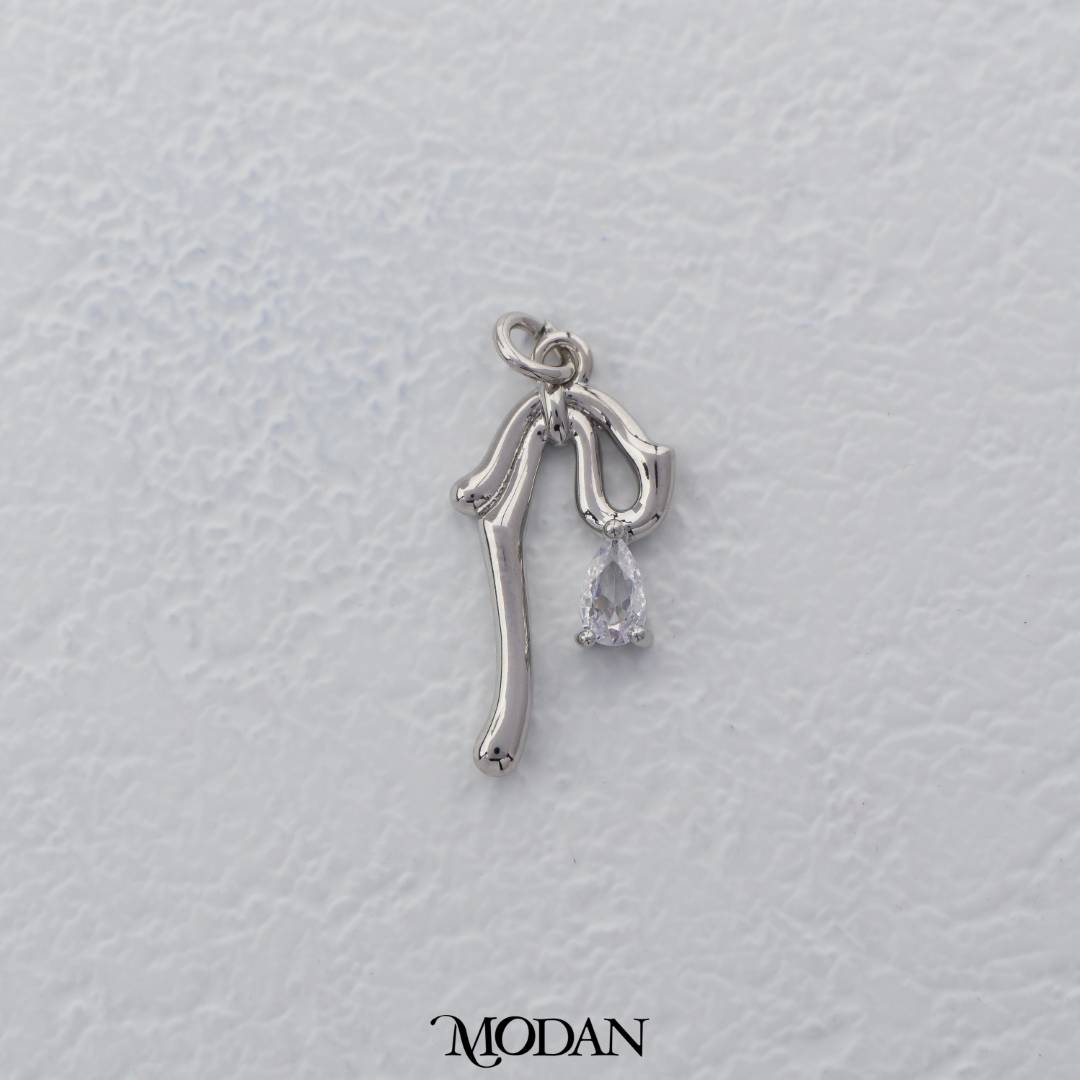 Melted Teardrop Charm DIY Charm Liontin Tetes Air Mata Abstrak Hypoallergenic Gold Filled