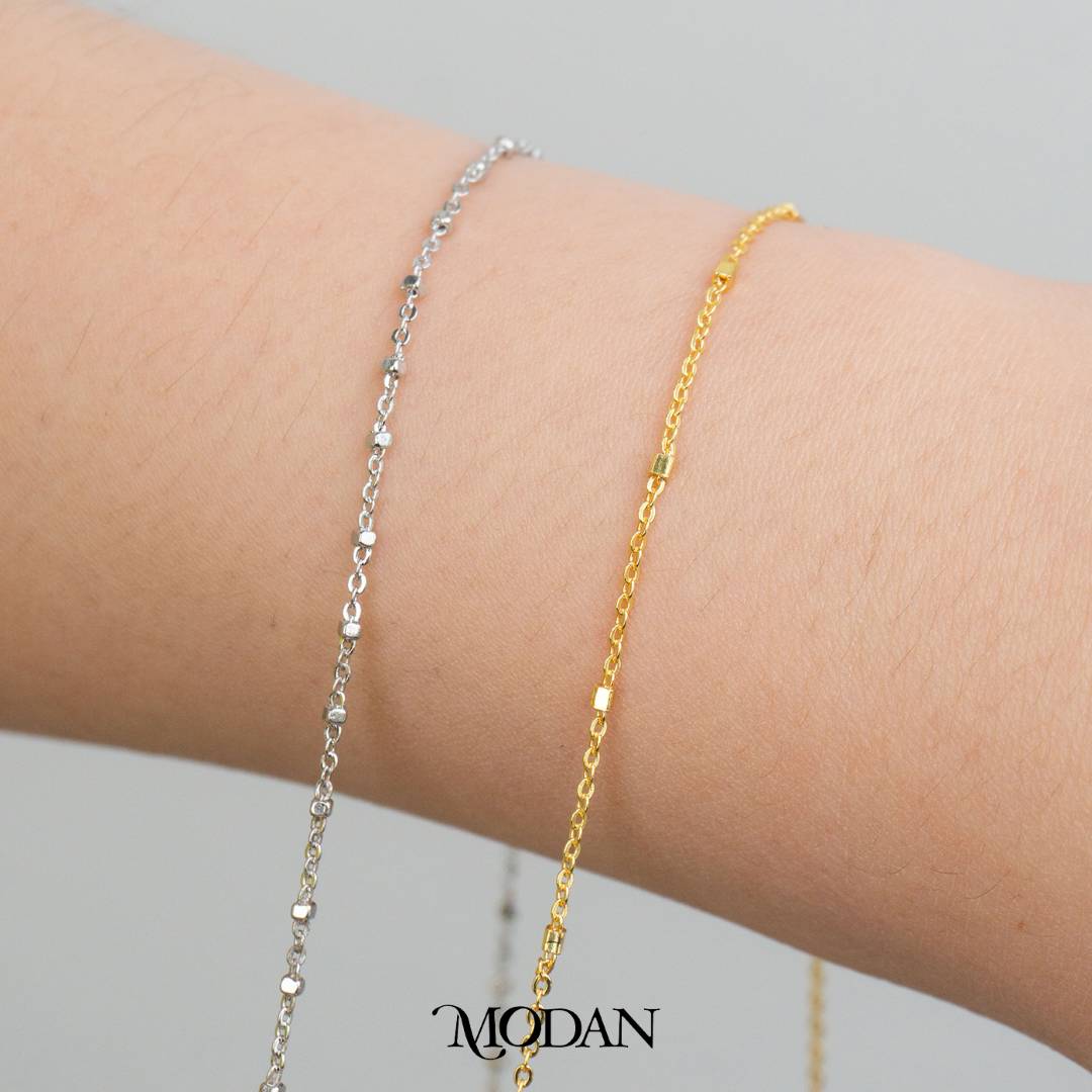 (1meter) (1.3mm) Satellite Chain Unfinished DIY Chain Rantai Kalung Gelang Meteran Hypoallergenic Gold Filled