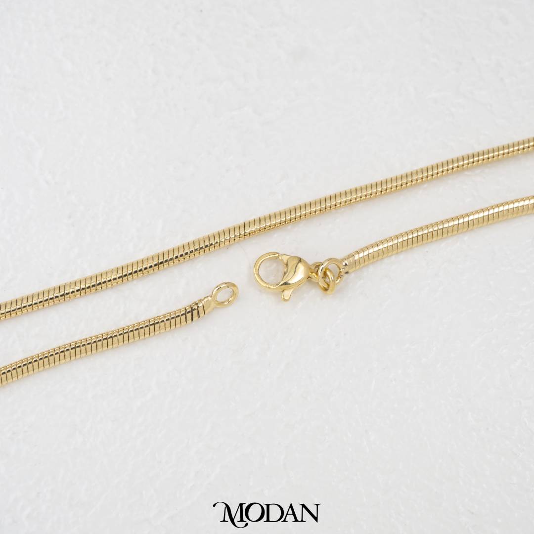 Omega Cocoon Snake Chain DIY Rantai Kalung Ular Kepompong Hypoallergenic Gold Filled
