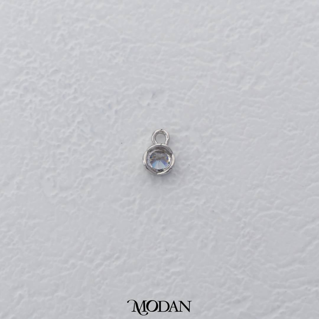 Mini Round Charm DIY Charm Liontin Bulat Mata Satu Hypoallergenic Gold Filled