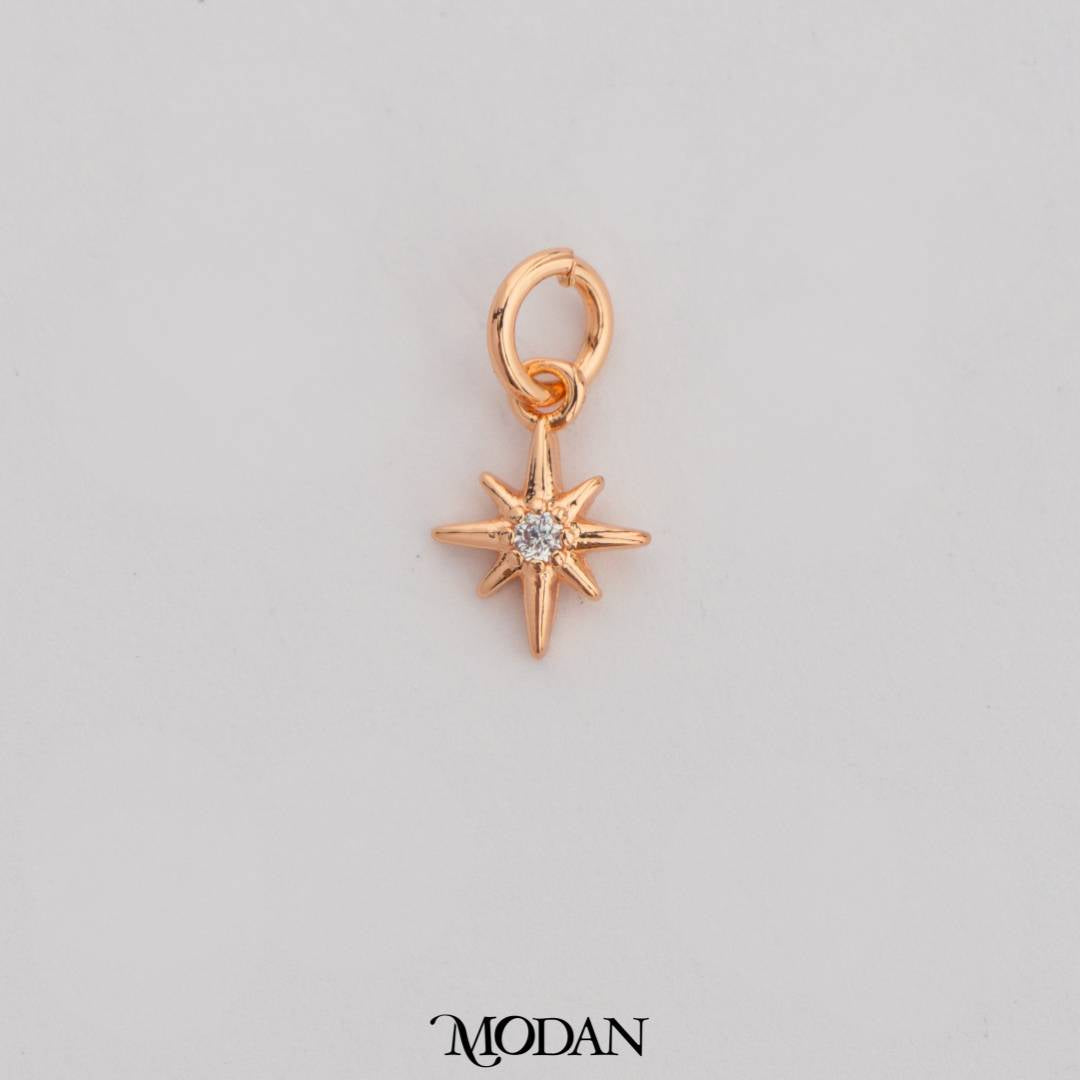 Tiny Starburst Star Charm DIY Charm Liontin Bentuk Bintang Simple Hypoallergenic Gold Filled